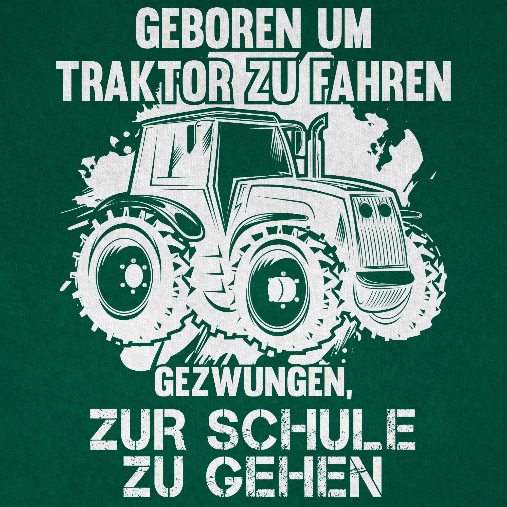 Traktor um 02 Tannengrün fahren zu Shirtracer Geboren Traktor T-Shirt