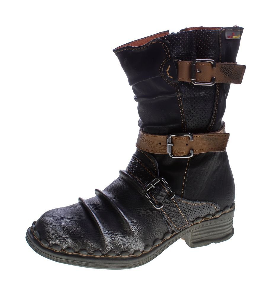 TMA TMA 5099 Winter Stiefeletten Leder Boots Schuhe Stiefel Gefüttert, Used- bzw. Vintage-Look