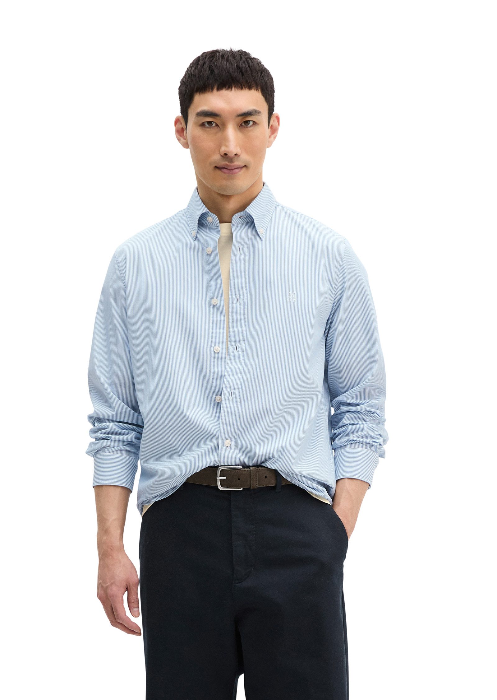 Marc O'Polo Streifenhemd regular Fit, Bio-Baumwolle, Button-down-Kragen günstig online kaufen