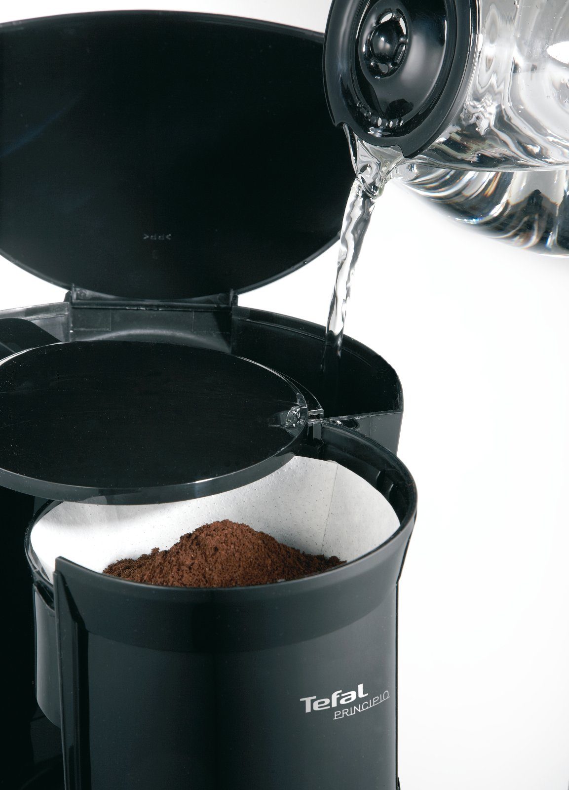 Tefal Principio Glas Kaffeemaschine Kaffeeautomat Filterkaffee 1000W schwarz 