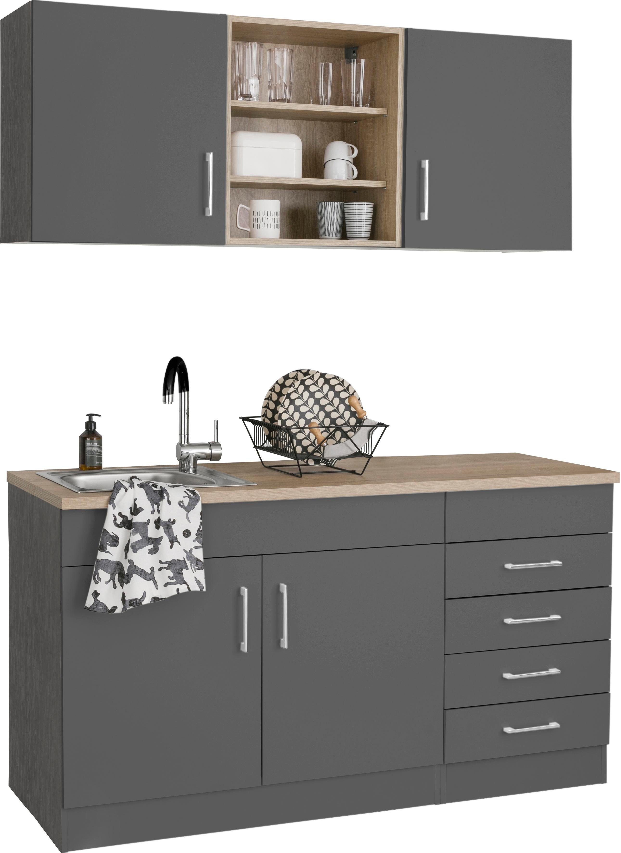 KOCHSTATION Pantryküche KS-Mali, Breite 150 cm, wahlweise mit E-Geräten günstig online kaufen