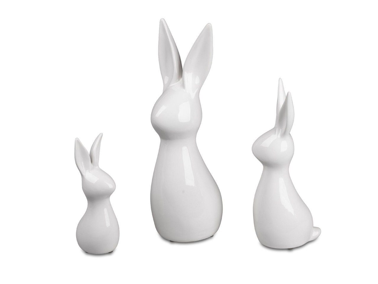 B:13cm H:38cm Ostern, Dekofigur Keramik formano Weiß