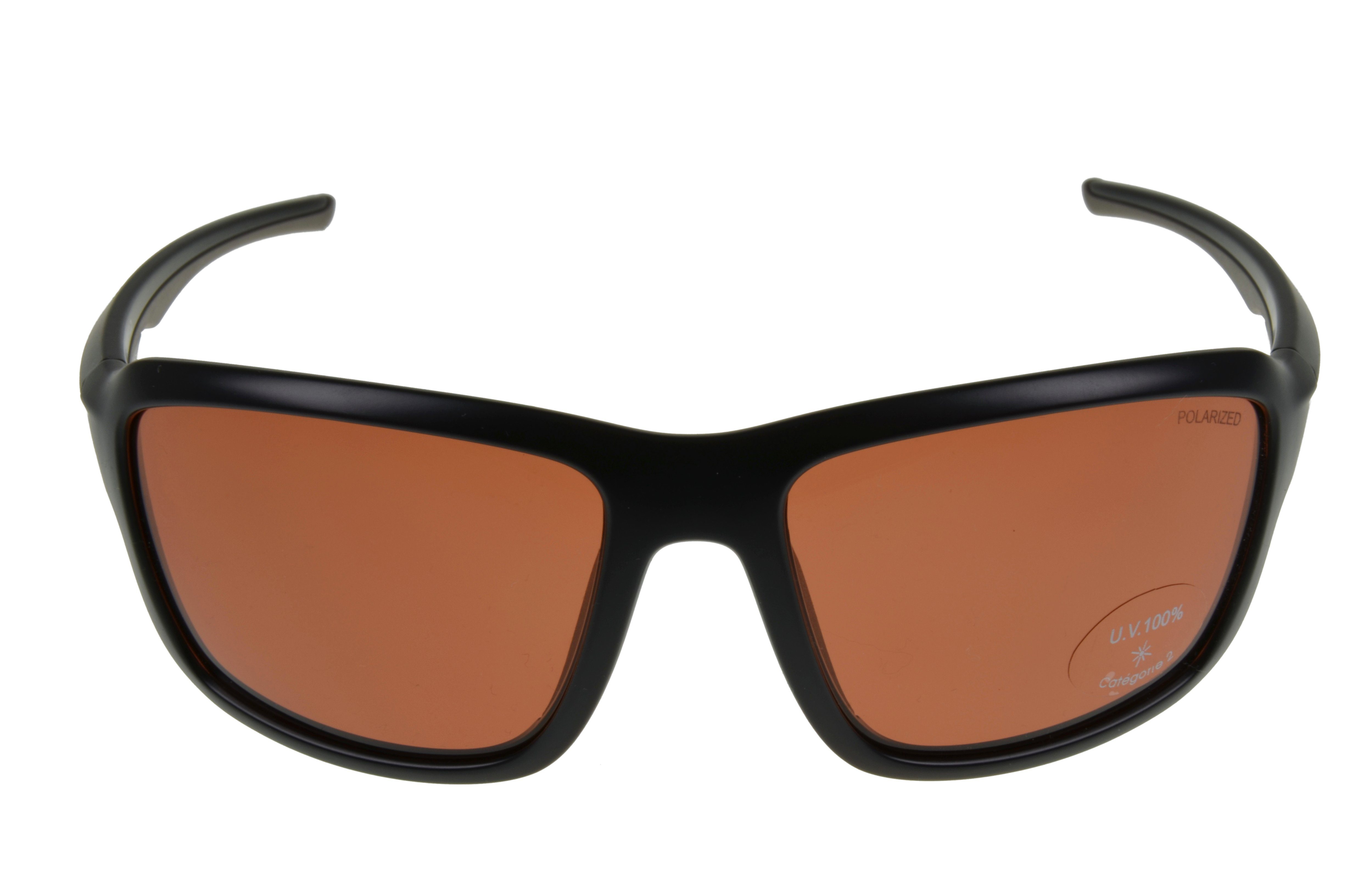 Gamswild Sportbrille WS7536 Sonnenbrille Skibrille cat.2 & polarisiert TR90 Damen Fahrradbrille schwarz-braun Herren Unisex