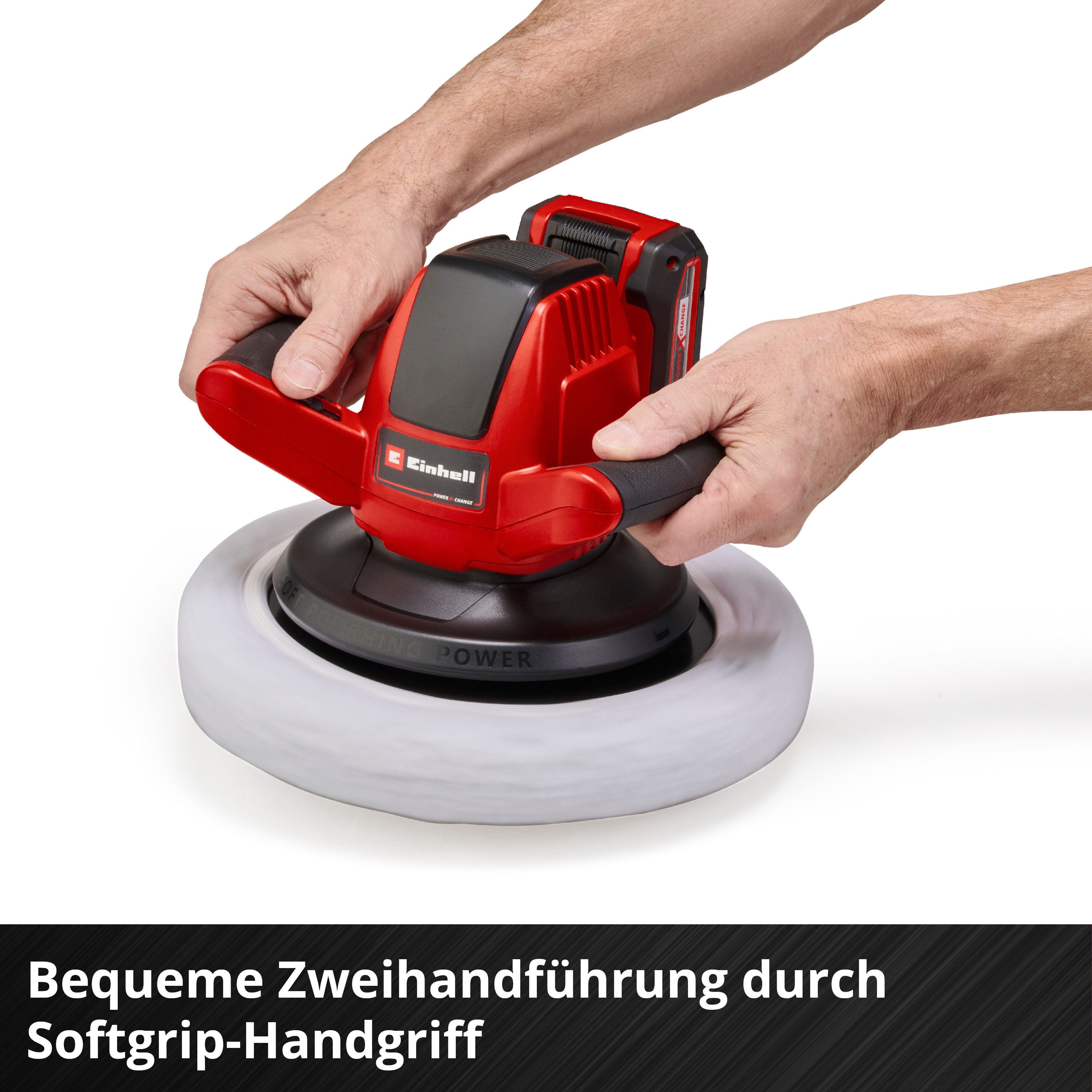 Einhell Akku-Poliermaschine CE-CB 18/254 Li-Solo, 2500 max. U/min, Ø 254 mm, Power X-Change, ohne Akku und Ladegerät – Bild 4 von 5
