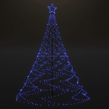 vidaXL Lichterkette LED-Weihnachtsbaum mit Metallstange 1400 LEDs Blau 5 m