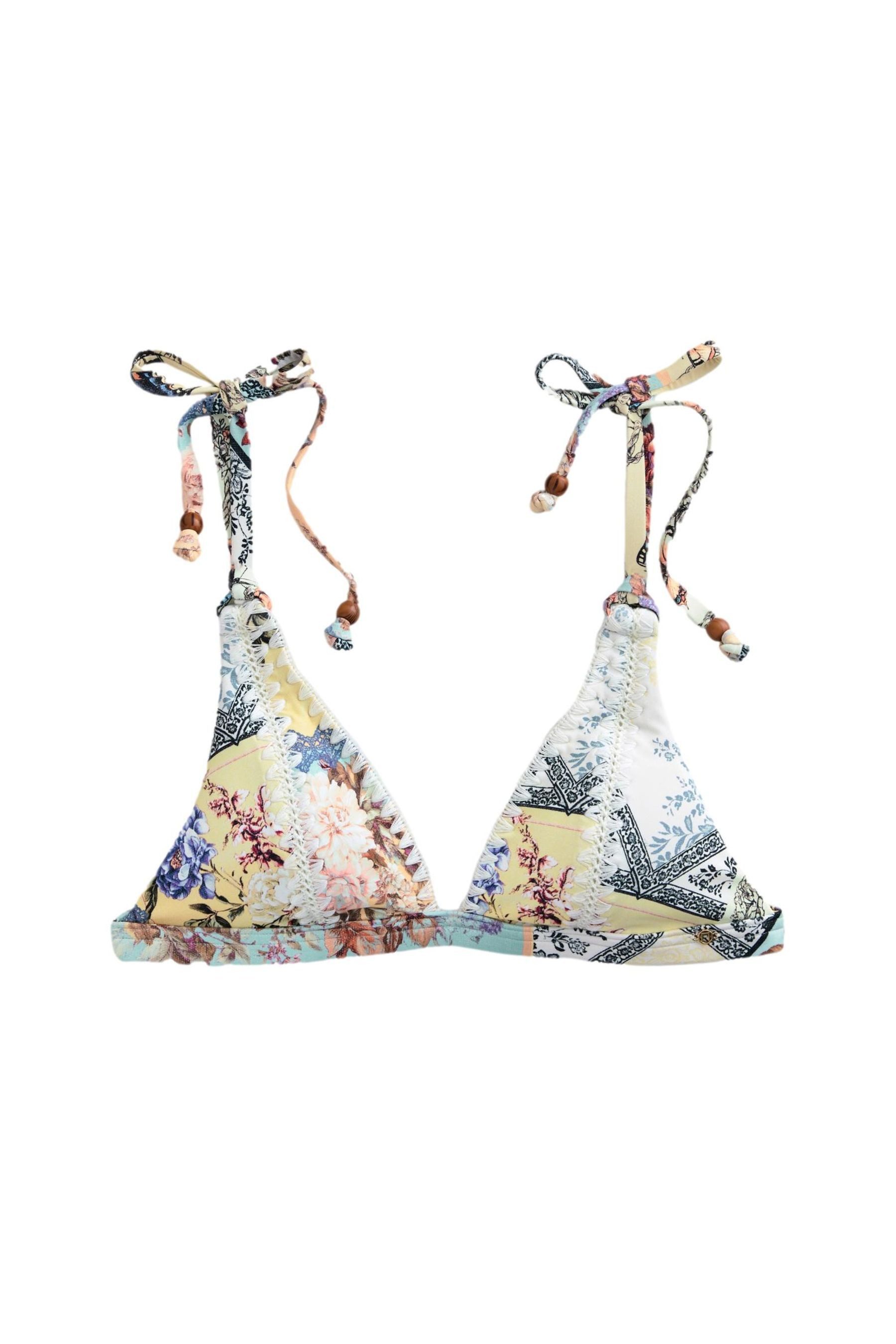 Triangel-Bikini-Top Triangel-Bikinioberteil mit Überwendlingstich