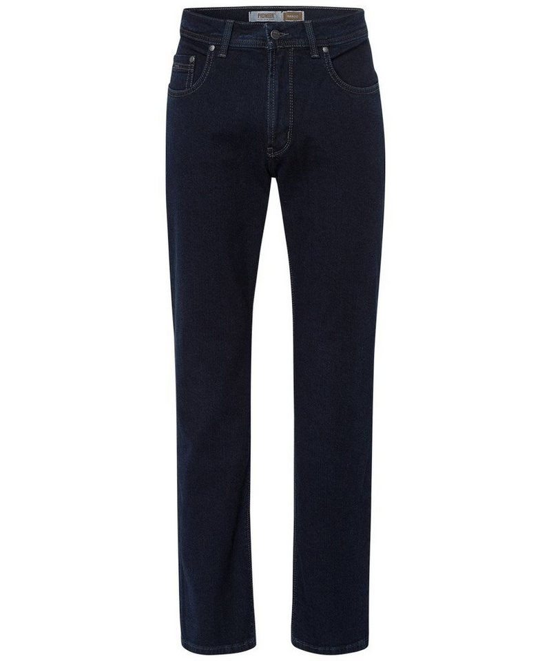 Gerade Blue/Black Stretch Authentic Passform Regular Bundhöhe normaler Straight-Jeans Jeans Denim, 16801-06377-6800 mit Rando Pioneer Fit,