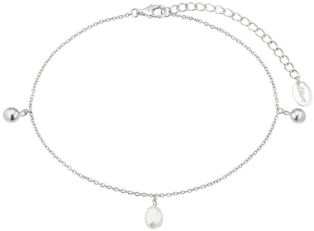 s.Oliver Fußkette, mit Süßwasserzuchtperle