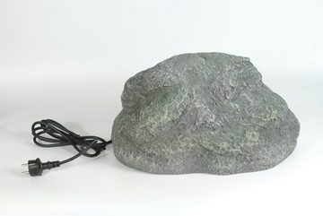 Arnusa Gartenleuchte Felsen Dekolampe Wegeleuchte, LED wechselbar, warmweiß, Steinoptik mit E27 Fassung