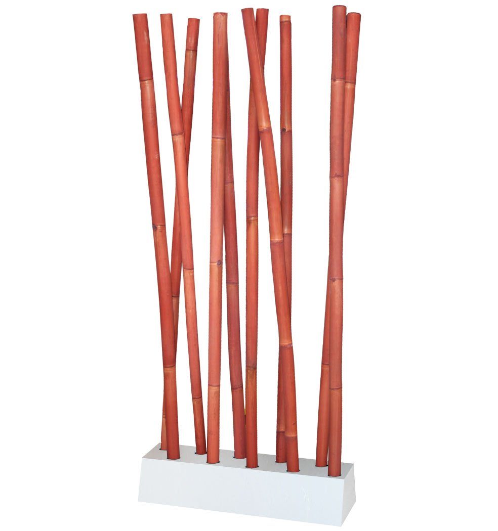 LioLiving Wanddekoobjekt LIO Bambus Raumteiler rot/weiss (400108) | Wandobjekte