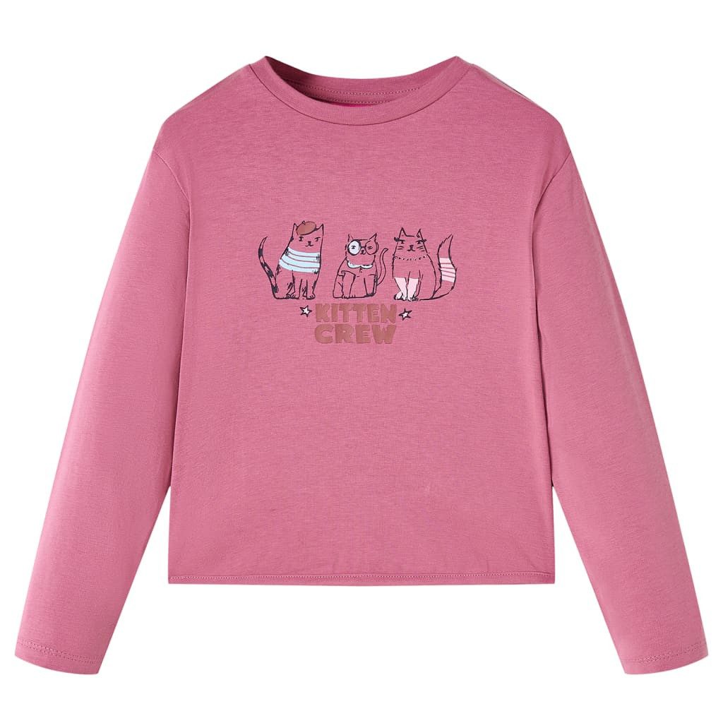 Langarmshirt Kinder-Langarmshirt Himbeerrosa 140