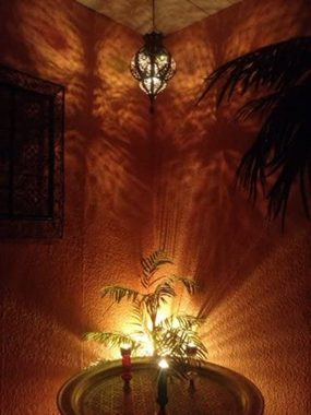 Marrakesch Orient & Mediterran Interior Deckenleuchte Orientalische Lampe Pendelleuchte Rostfarben Damla
