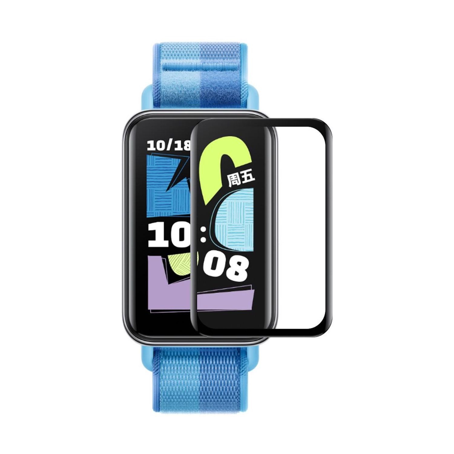 Wigento Smartwatch-Hülle Für Honor Band 10 3D Full Display Schutz Folie Soft Rahmen Transparent, 3DFolie mit weichem Rand für nahtlose Rundum-Abdeckung
