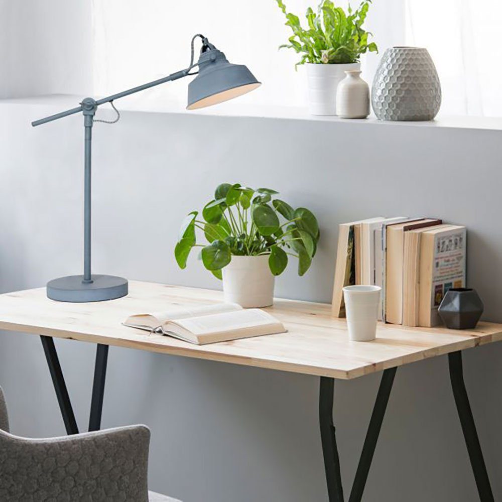 Warmweiß, Zimmer Tischleuchte, FILAMENT inklusive, Wohn grau etc-shop LED Leuchtmittel Ess Tisch Lampe Beleuchtung Retro