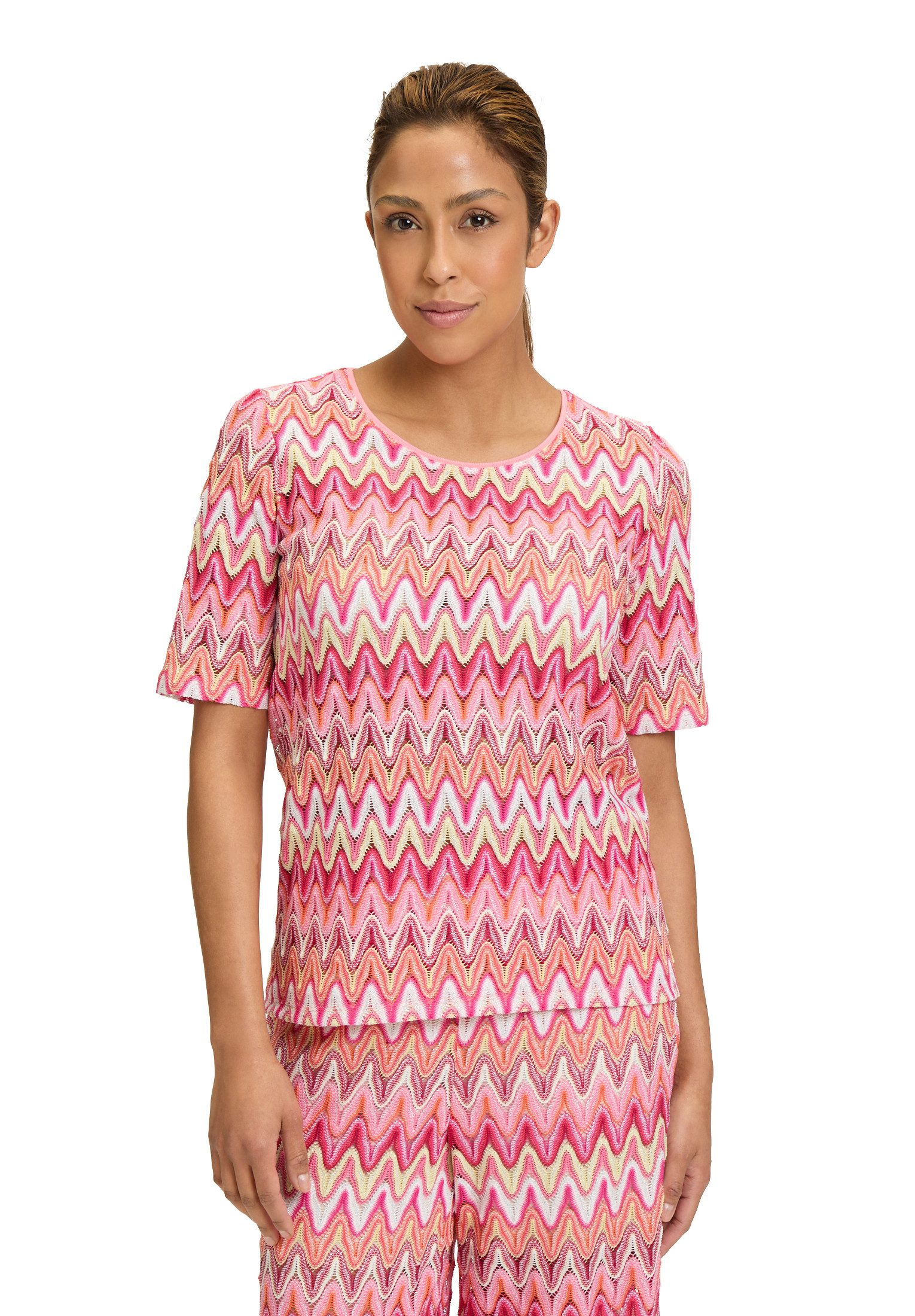 Betty Barclay Kurzarmshirt Damen mit Rippbündchen (1-tlg) Spitze günstig online kaufen