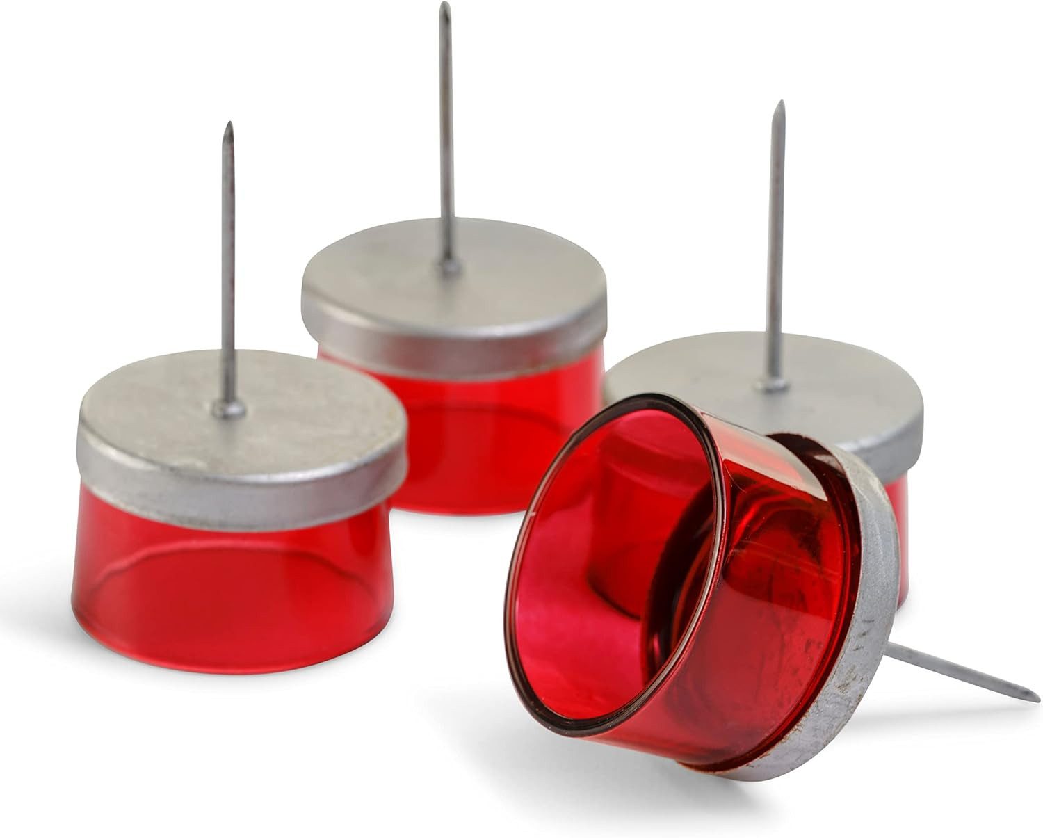 Novaliv Teelichthalter 58757-4xStuck (4 St), 4X Kerzenhalter rot Teelichthalter Teelichtgläser Kerzenhalter zum Ste
