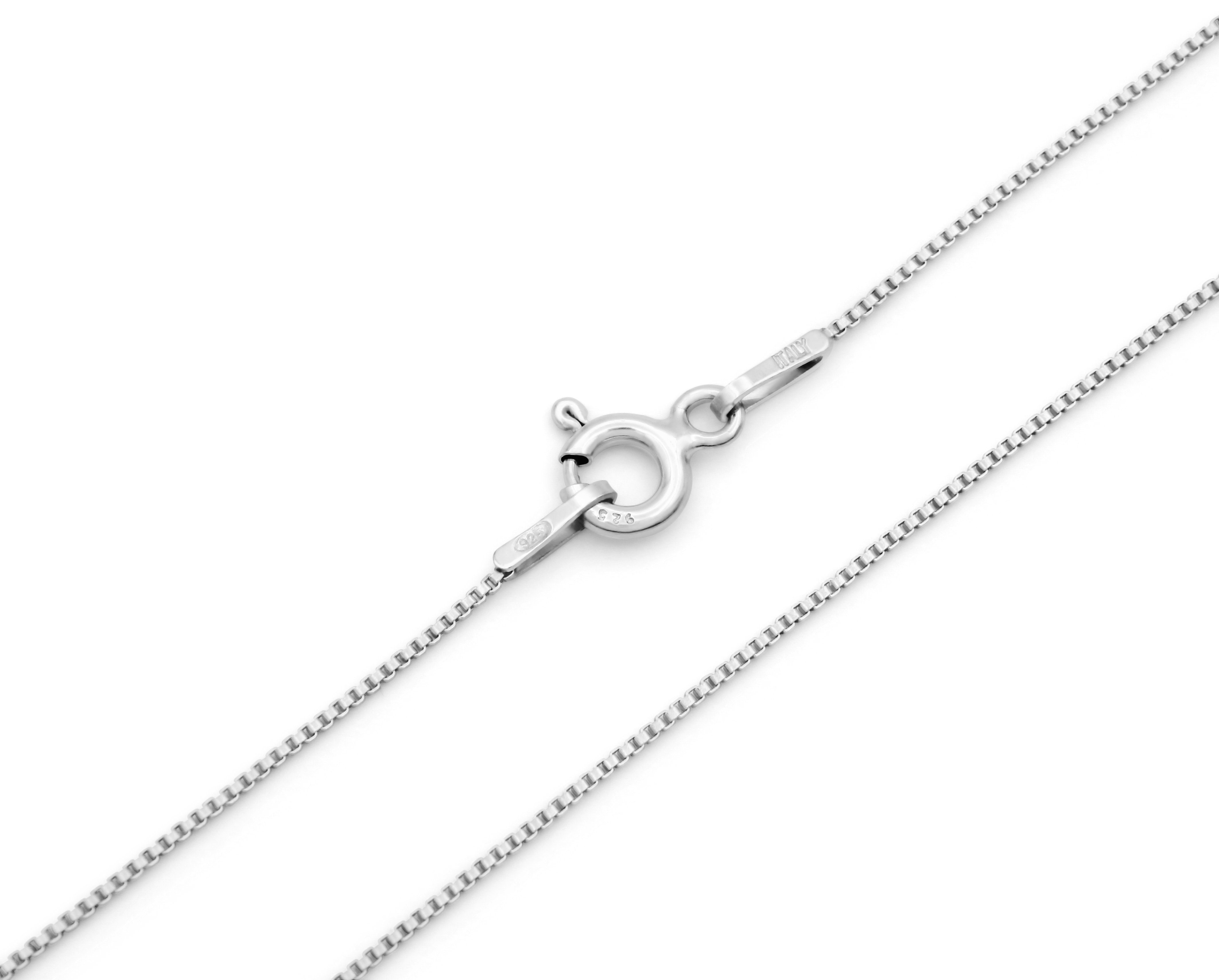 Kauf-mich-weg by Bella T Silberkette 925 Silber 40 Sterling 0,7mm breit, Länge wählbar - rhodiniert Venezianerkette 55cm