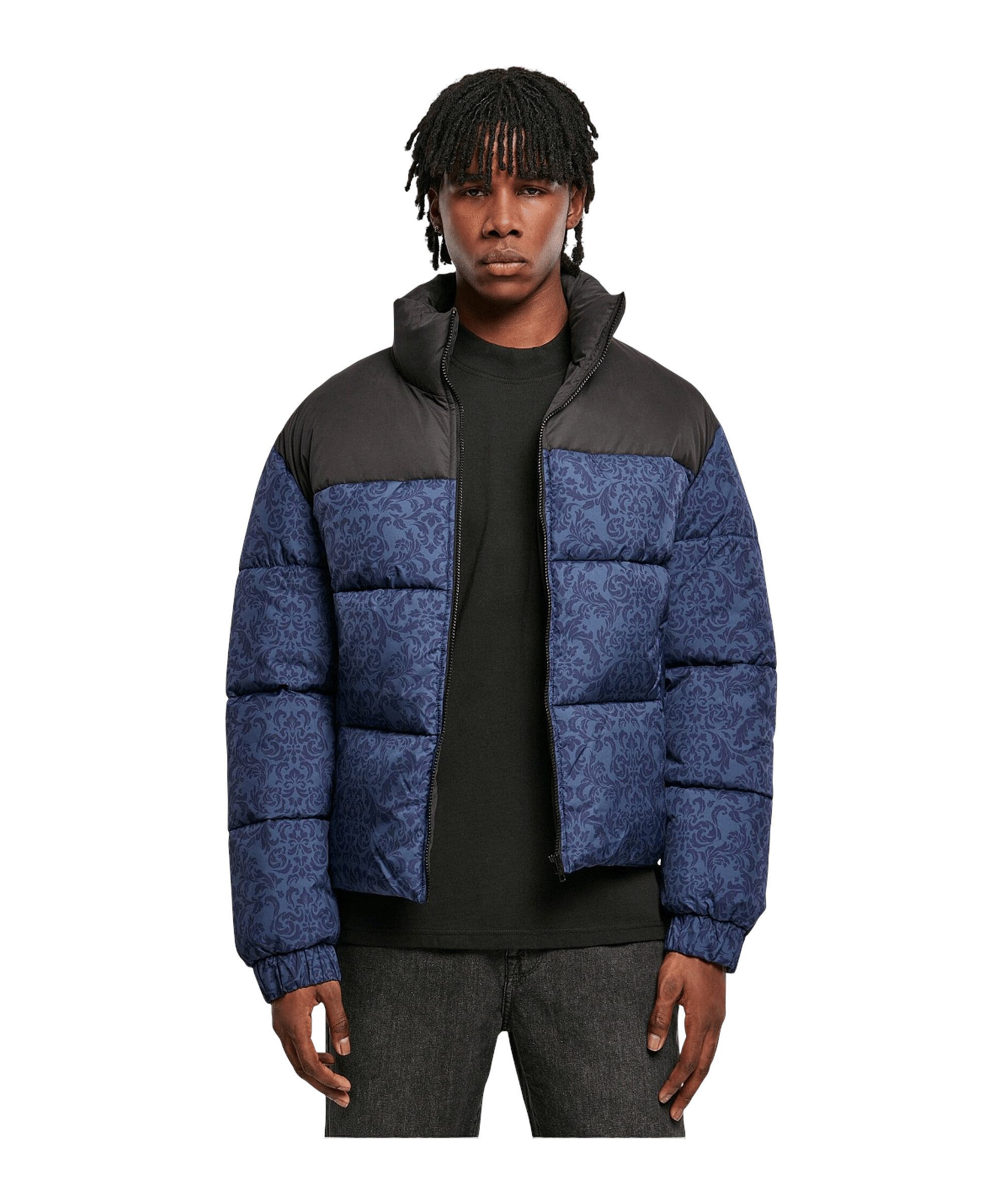 URBAN CLASSICS Sweatjacke Urban Classic AOP Retro Puffer Jacke Sweatjacken Polyester