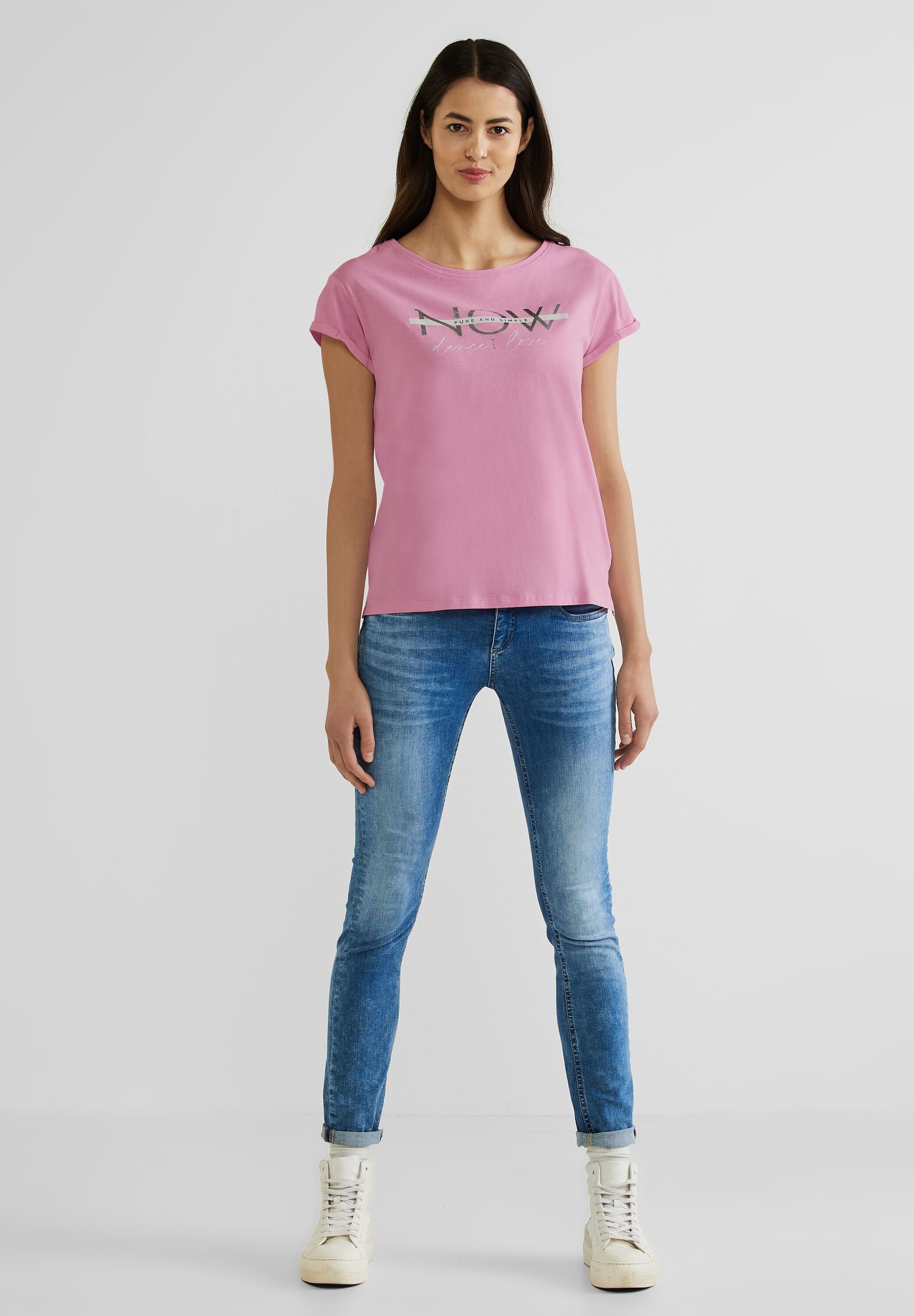STREET Baumwolle reiner aus ONE rose T-Shirt wild
