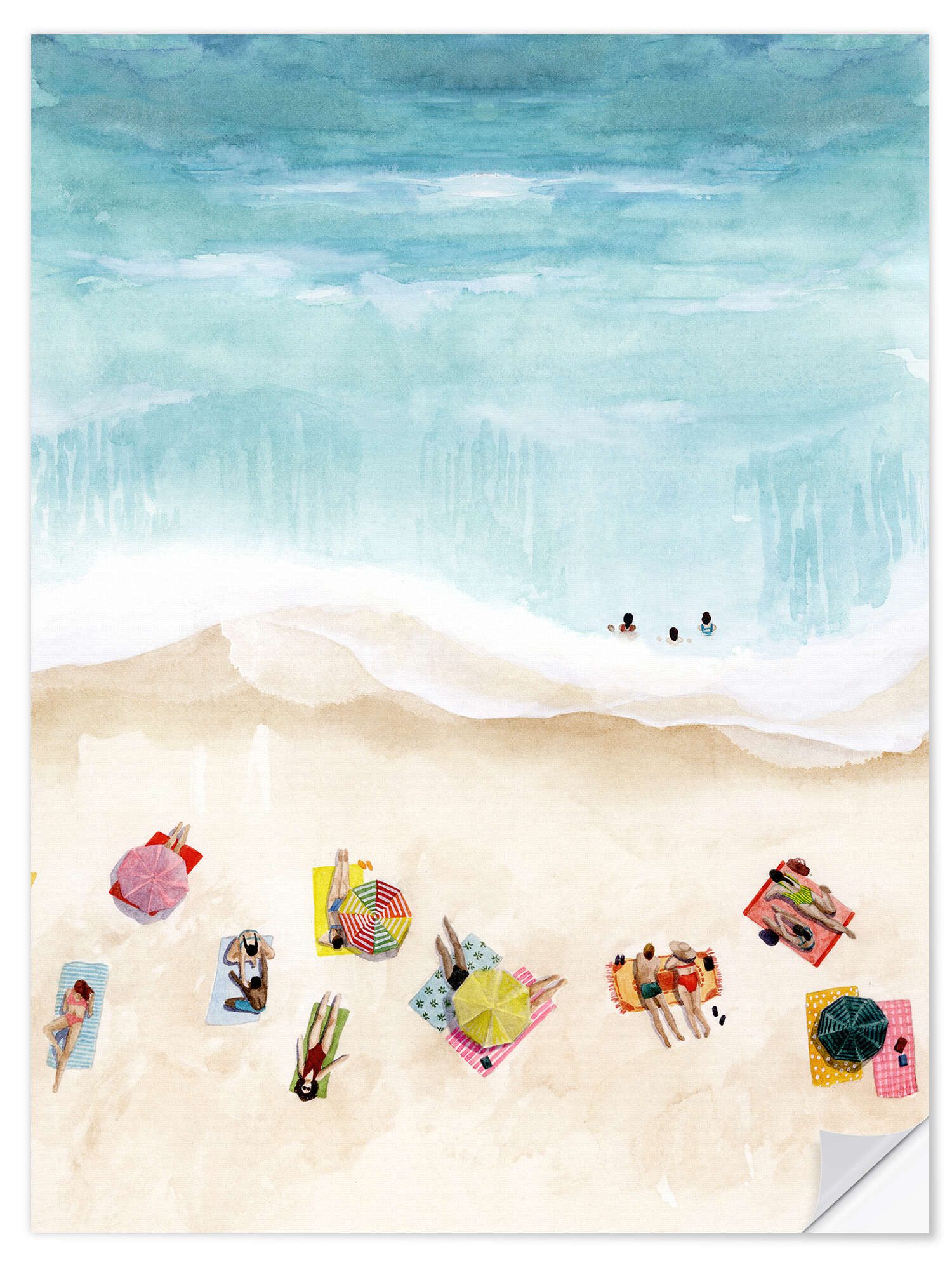 Posterlounge Wandbild Strand Woche II, Grace Popp, erhältlich als Poster, Leinwandbild, Wandsticker oder Acrylglasbild