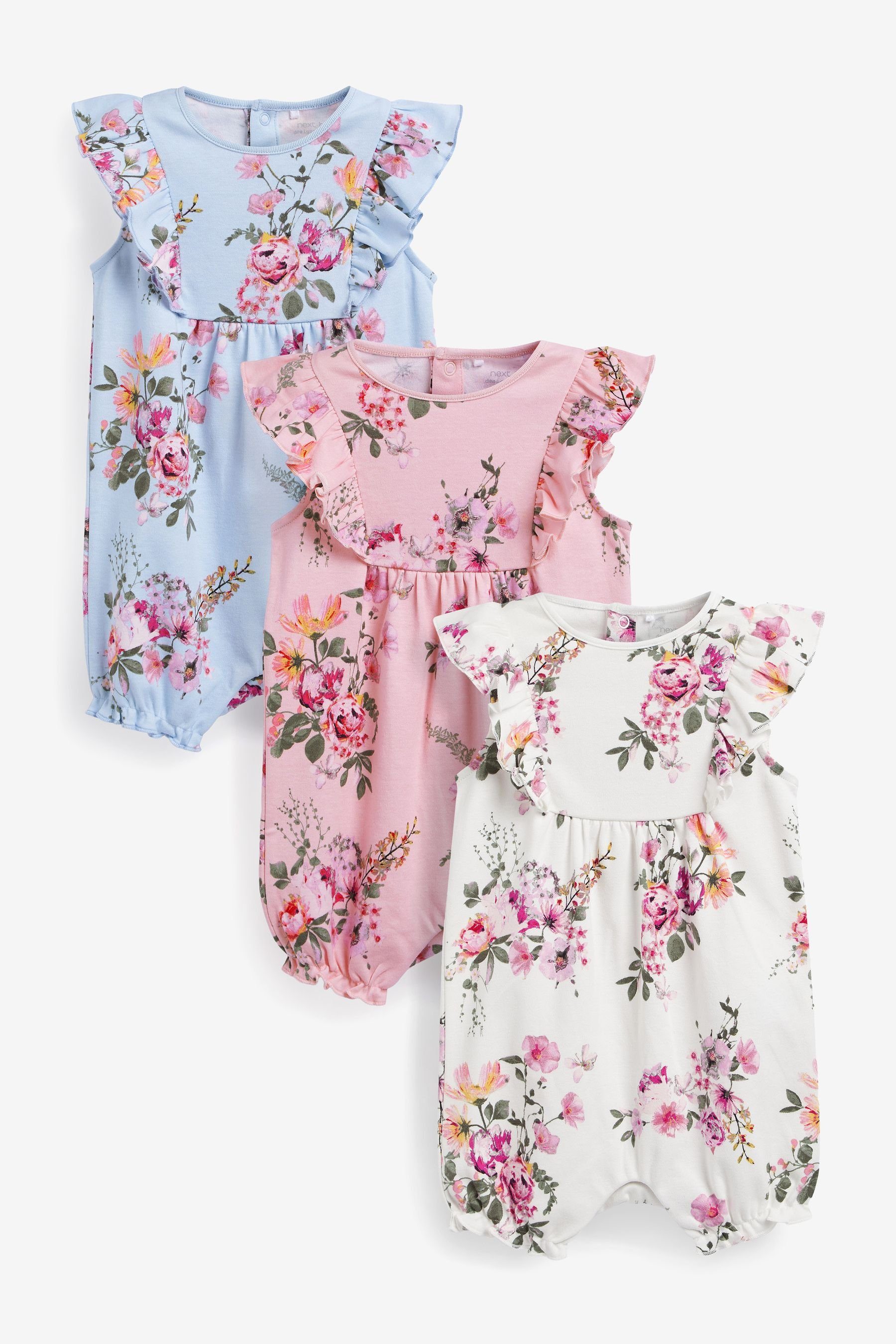 NEXT Langarm Strampler 5er Pack - 100% Baumwolle Für Babys
