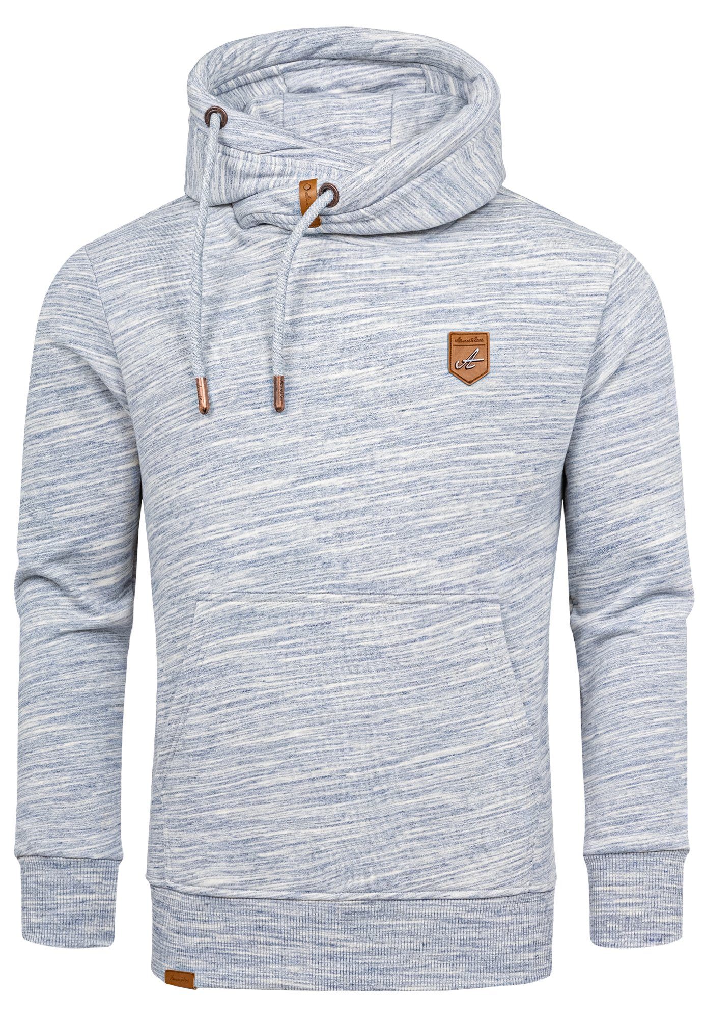 Amaci&Sons Kapuzenpullover HENDERSON Kapuzenpullover Herren Basic Kontrast günstig online kaufen