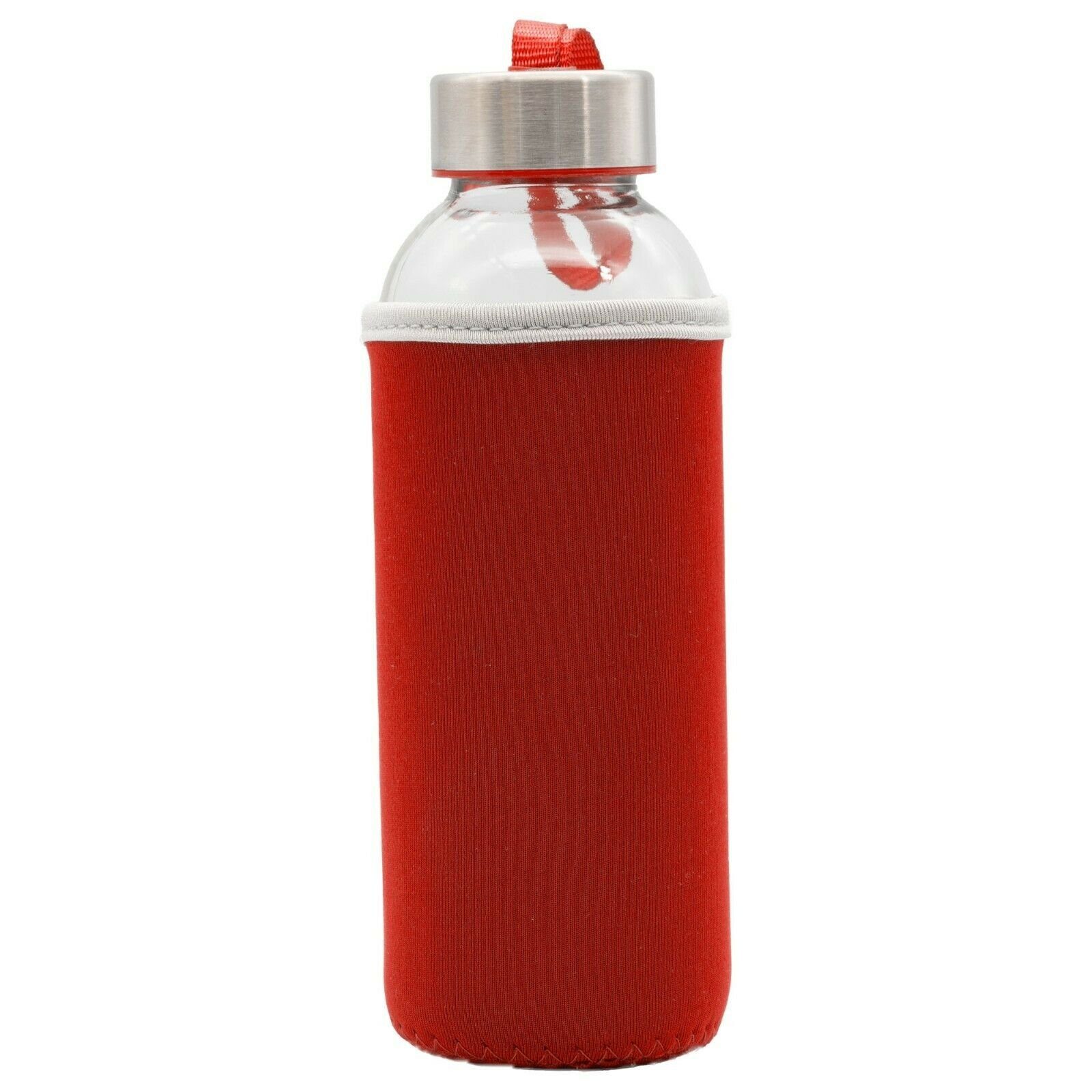 400ml, Teeflasche, 400ml TSB Wasserflasche, Werk Sportflasche Trinkflasche Rot Glasflasche 600ml, Neoprenhülle, 1000ml, Trinkflasche