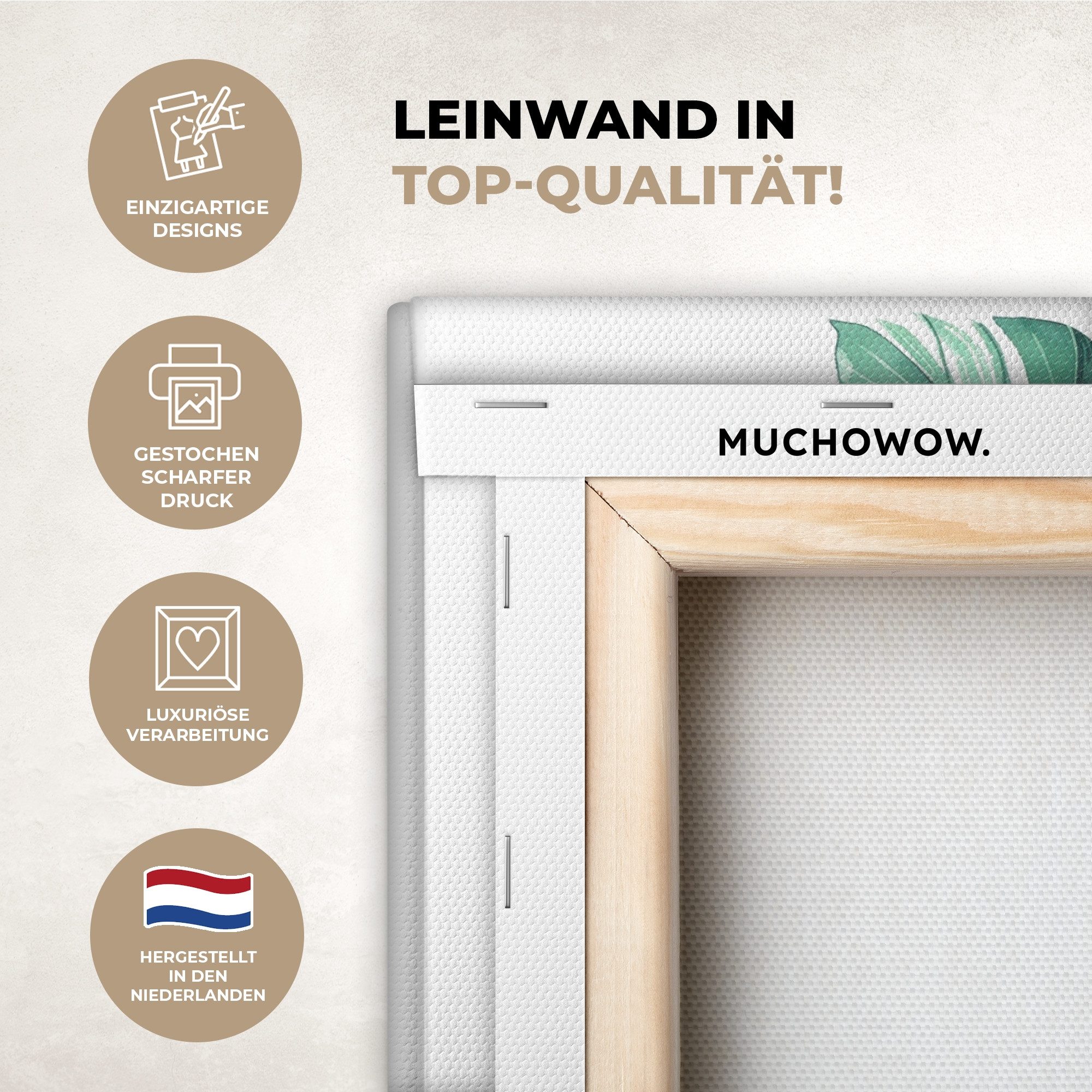 OneMillionCanvasses® Leinwandbild Blätter - Monstera - günstig online kaufen
