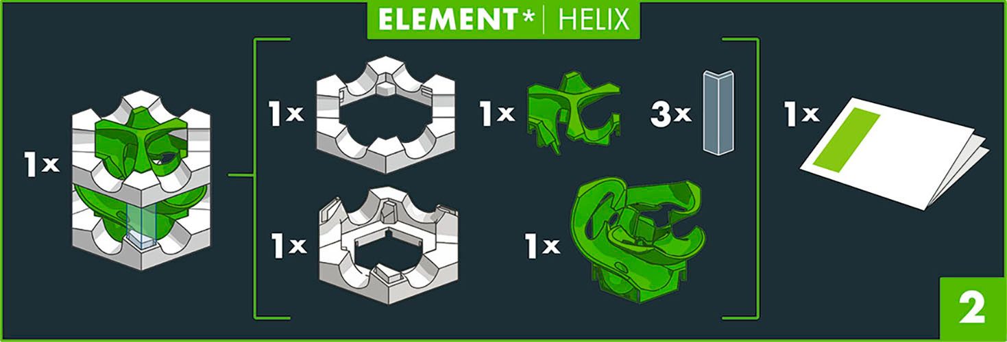 Ravensburger Kugelbahn-Bausatz GraviTrax PRO Element Helix, Made in Europe