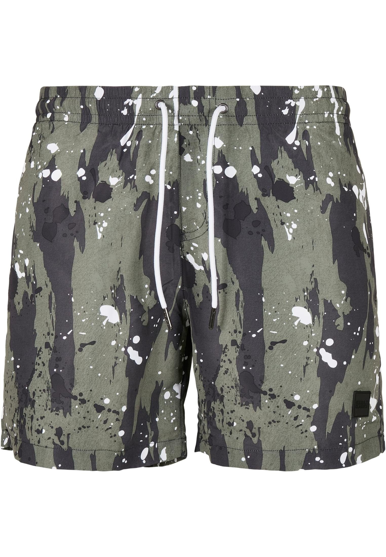 aop Shorts camo Pattern Badeshorts Swim Herren CLASSICS white URBAN dot