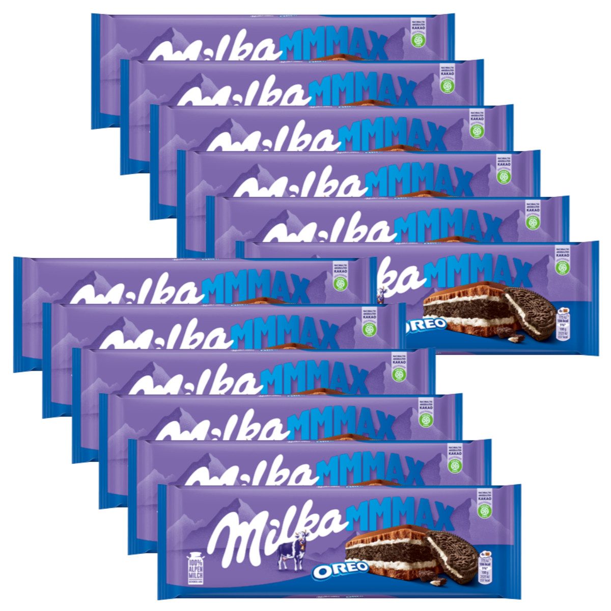 MILKA Schokolade, Milka Oreo Keks Schokolade aus Milchcreme und Oreo Keks 300g 12er Pack