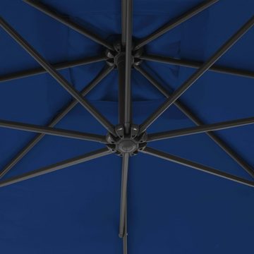 furnicato Sonnenschirm Ampelschirm mit Stahlmast 300 cm Azurblau