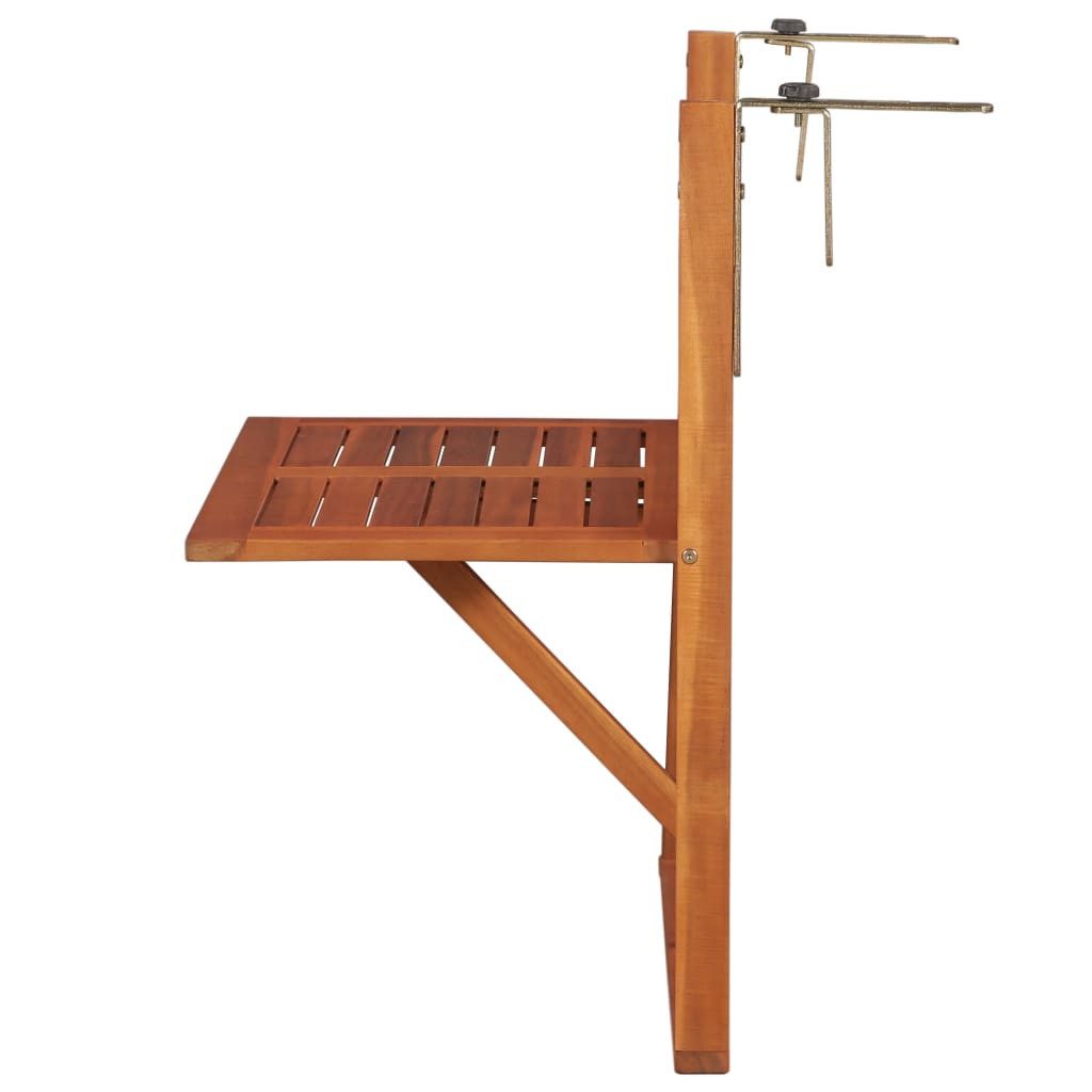 vidaXL Gartentisch Balkon-Hängetisch 64,5x44x80 cm Massivholz günstig online kaufen