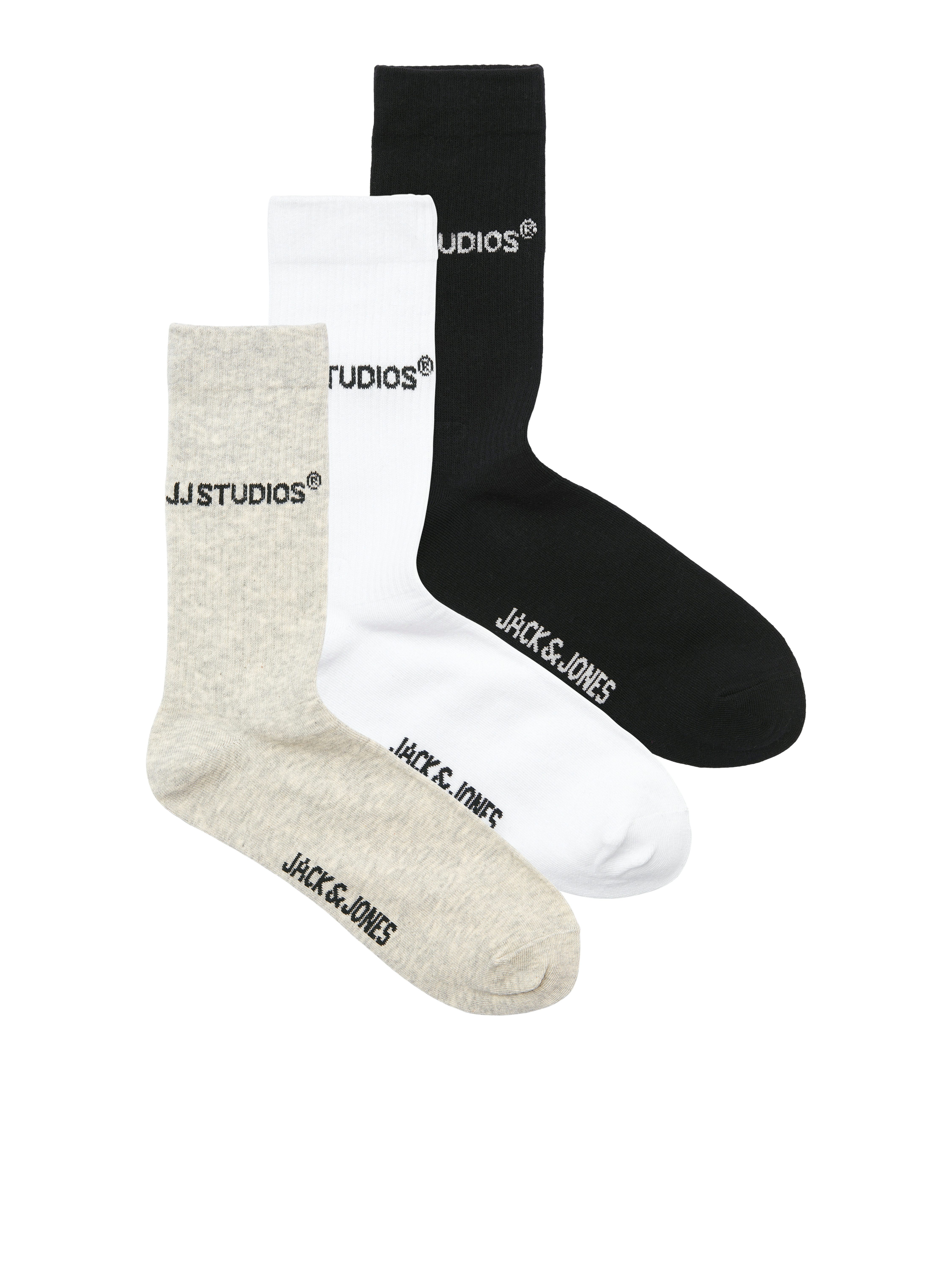Jack & Jones Freizeitsocken JACSOHO TENNIS SOCKS 3 PACK NOOS (Packung, 3-Paar) mit Logostickerei