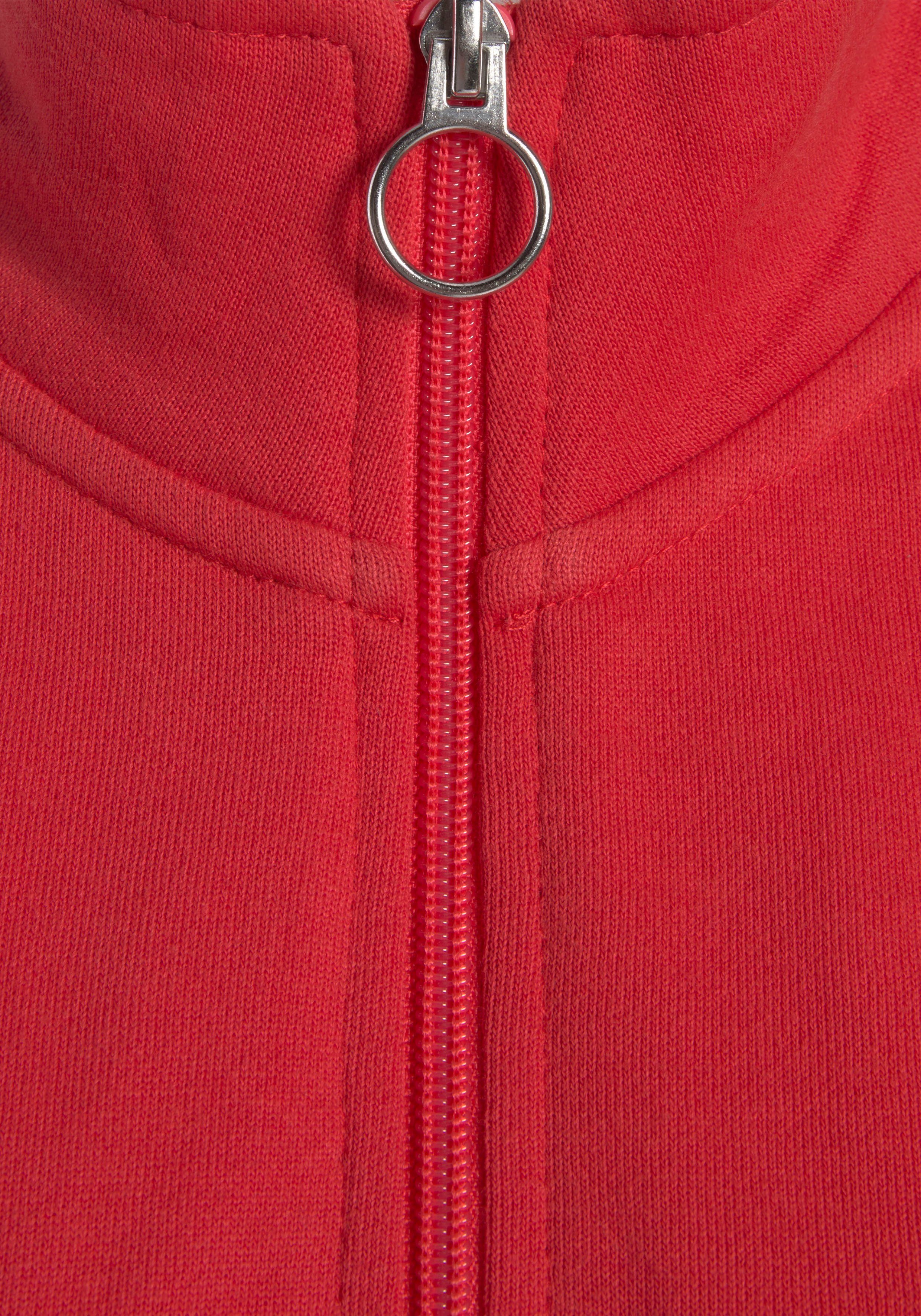Stehkragen mit Sweatshirt Stil, im Troyer maritimen Loungeanzug H.I.S rot