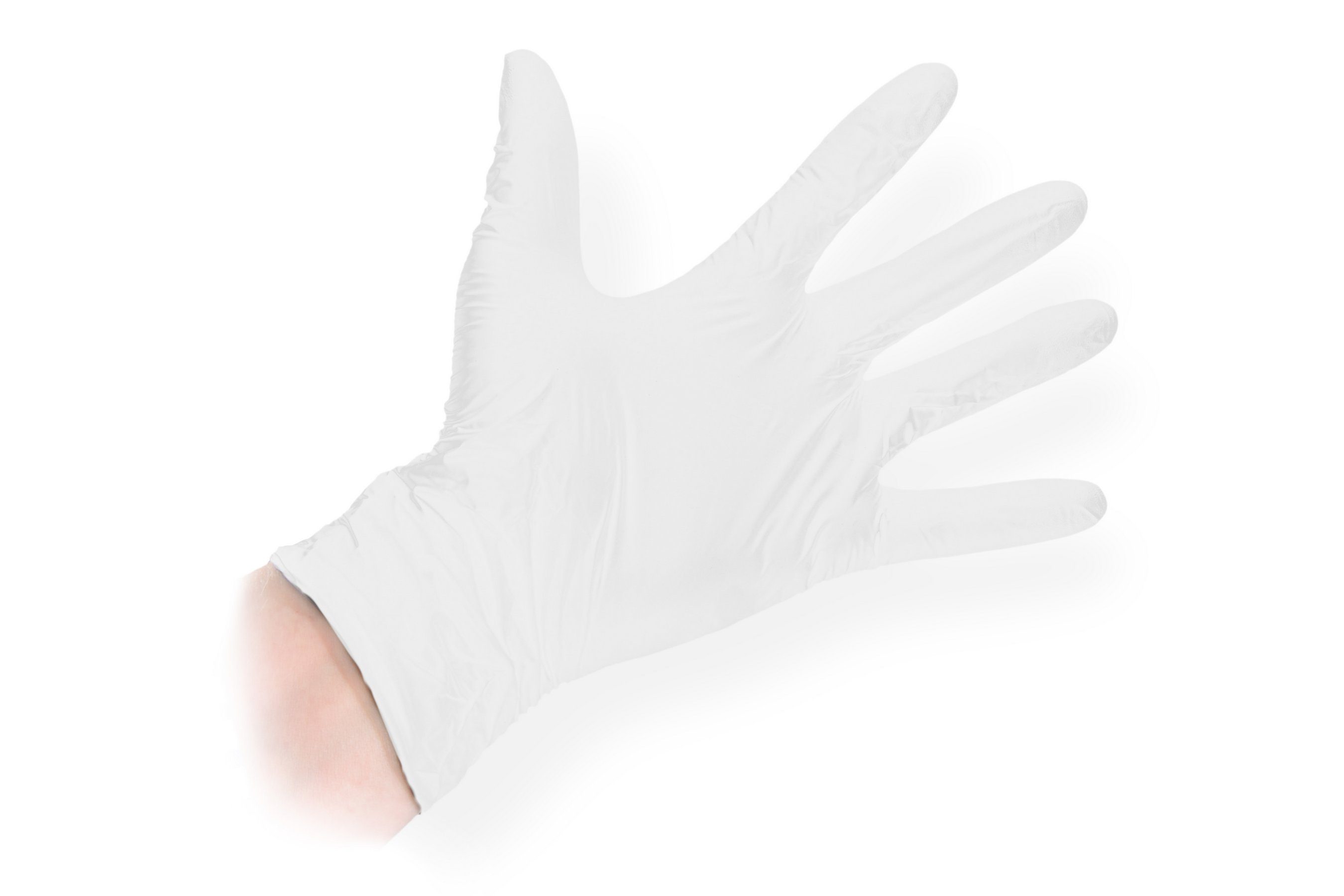 Hypafol Nitril-Handschuhe S-XL, Puderfrei I (100-St) mit Rollrand, Finger texturiert