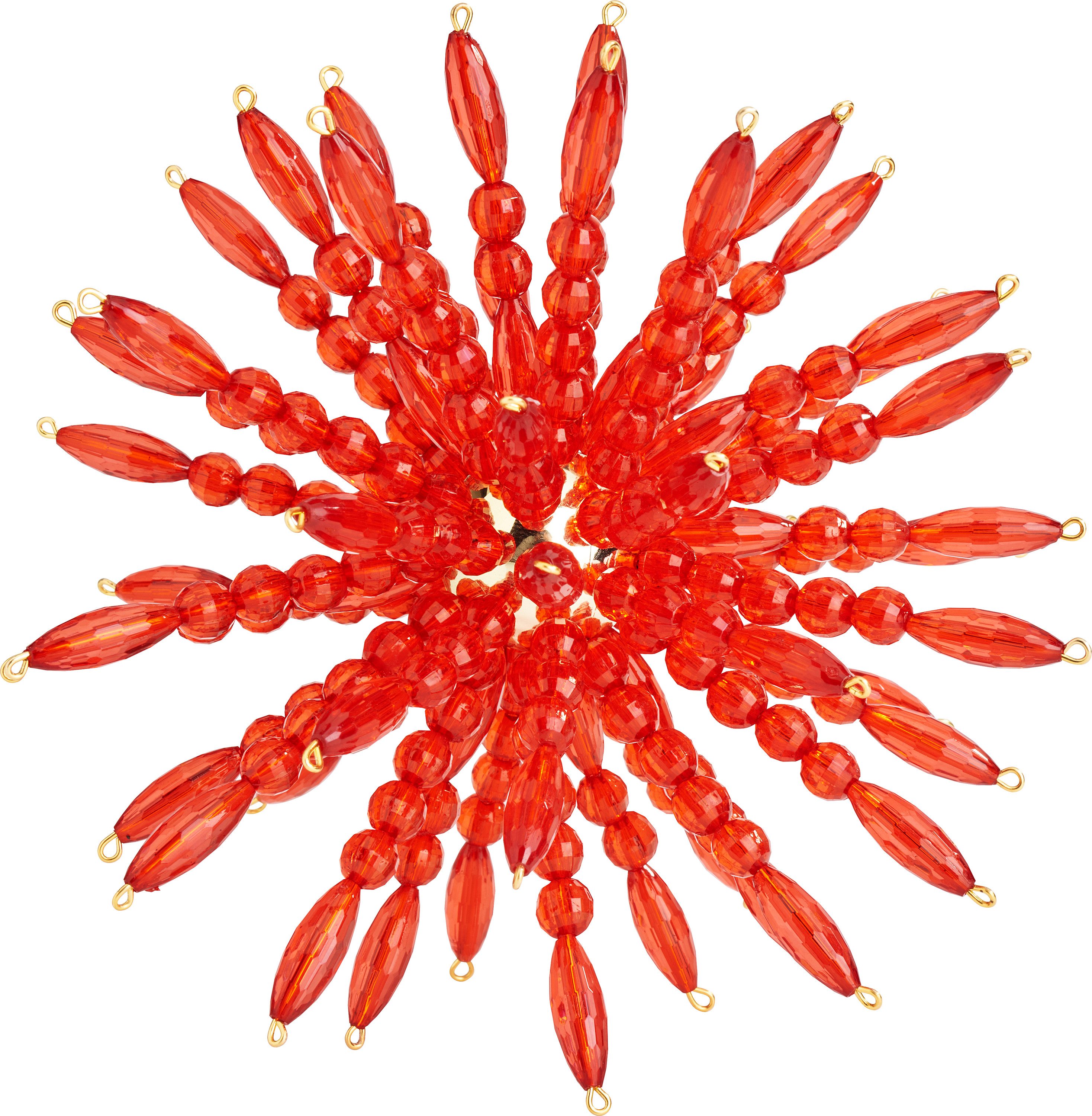 Zauberperle Bastelperlen Perlenstern-Komplettset 'Ruby Red', Ø 15cm
