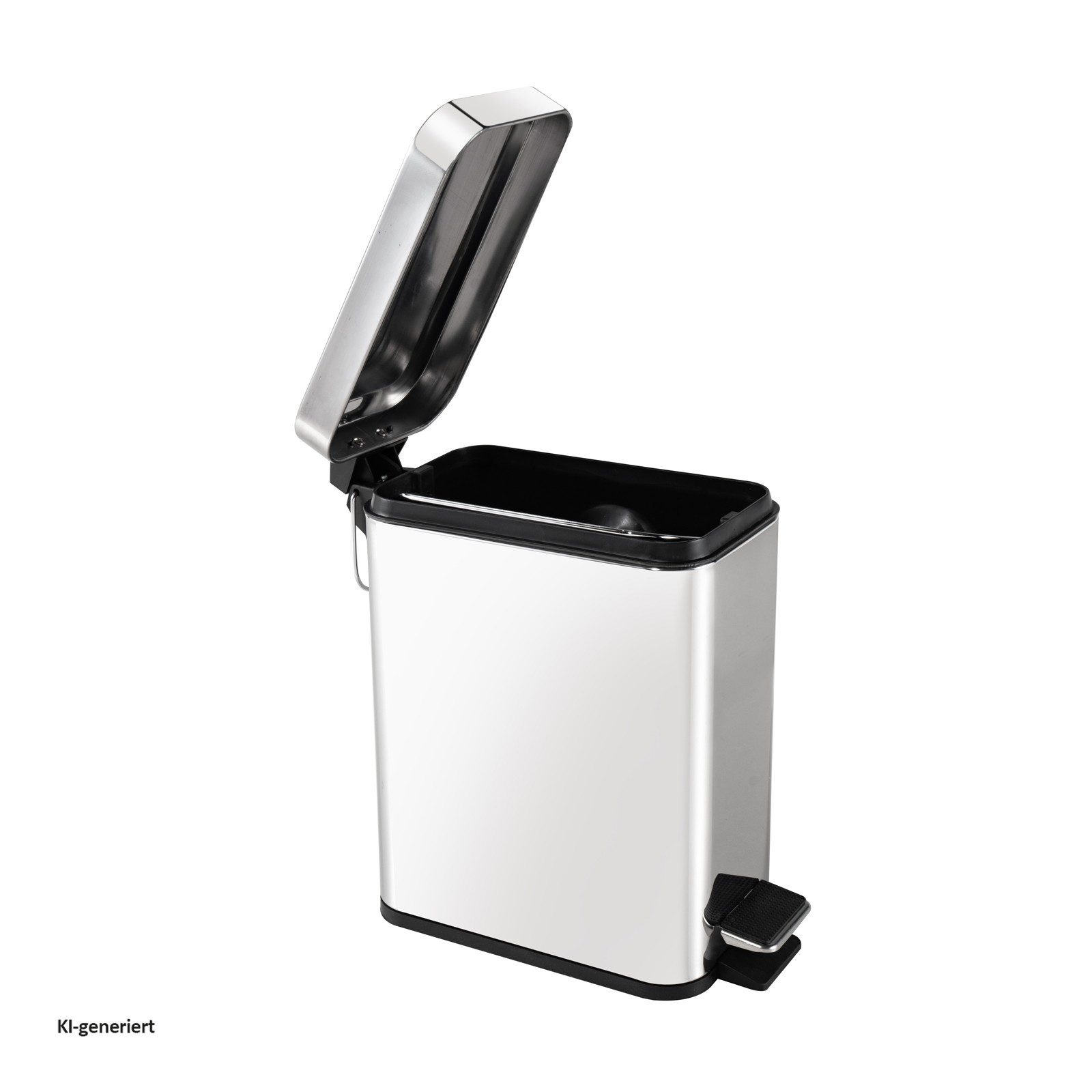HTI-Living Mülleimer Pedalmülleimer Modern 5 Liter Silber, Abfalleimer mit Soft-Close-Deckel