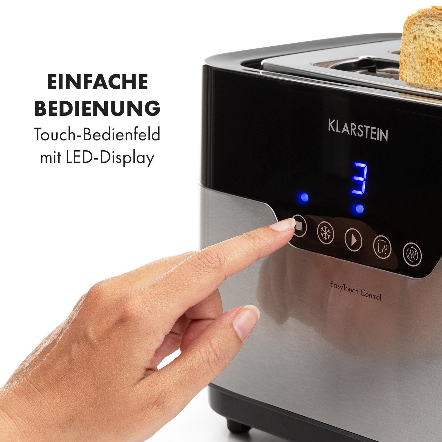 Klarstein Toaster Arabica, 2 kurze Schlitze, 920 W