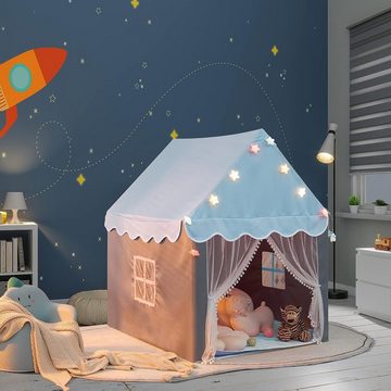 KOMFOTTEU Spielzelt Kinderhauszelt mit Netzfenster, für Kinder ab 3 Jahren