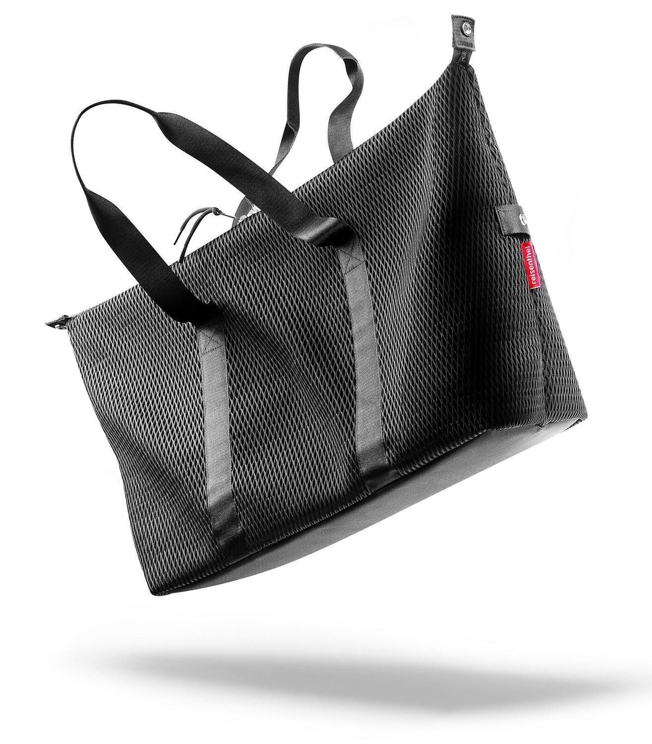 REISENTHEL® Reisetasche EXTRALITE WEEKENDER L, 42 Liter, Schwarz, Mesh, Polyester, Wasserabweisend, B 48 x H 30 x T 22 cm