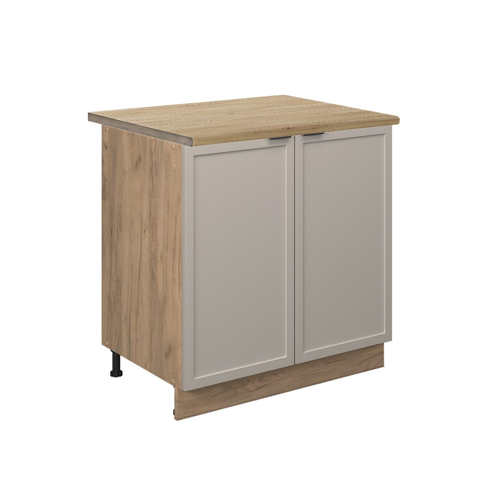 Vicco Spülenunterschrank Fame-Line, GrauBeige/Goldkraft Eiche, 80 günstig online kaufen