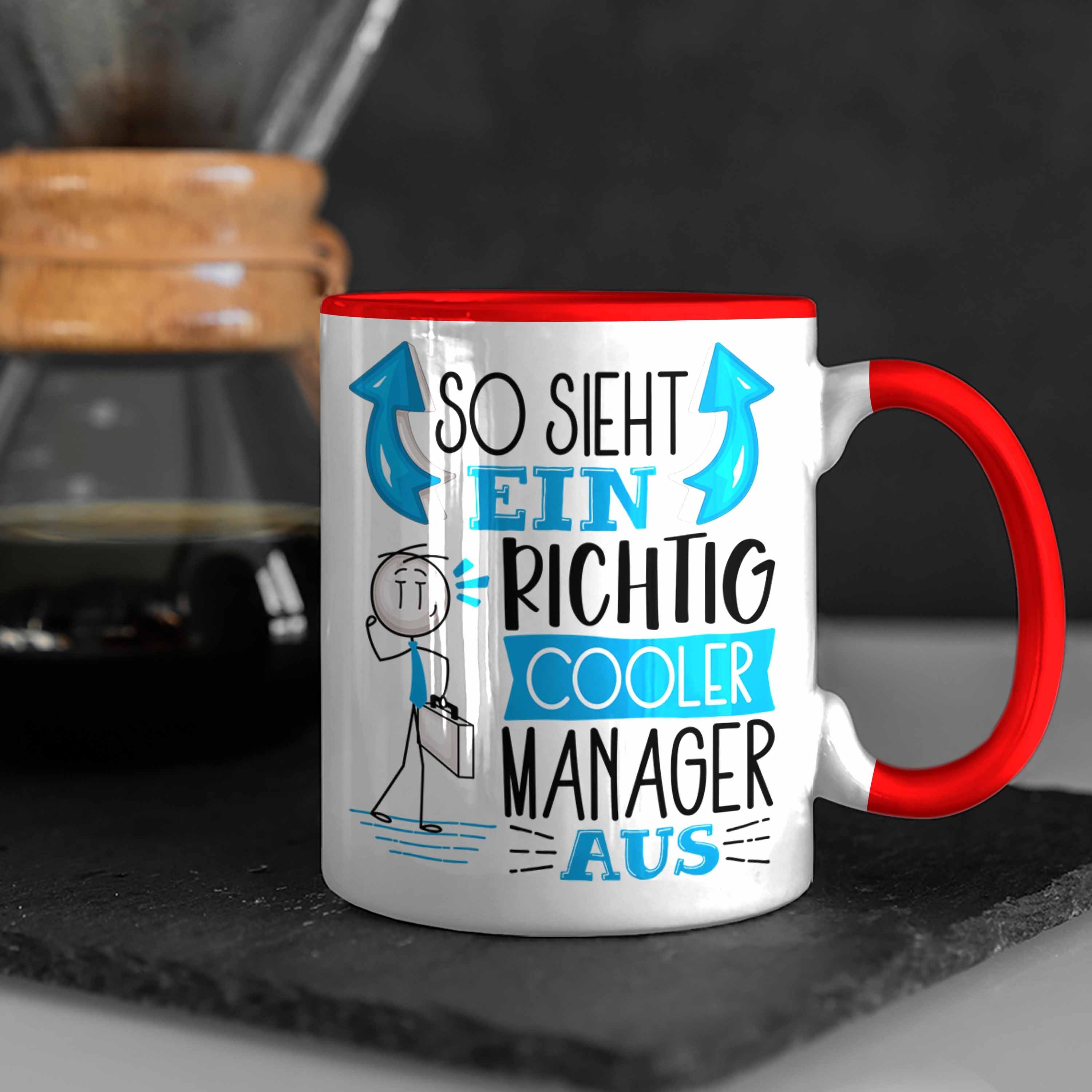 Geschenk So Tasse Tasse RIchtig Gesche Ein Manager Trendation Sieht Rot Manager Cooler Aus