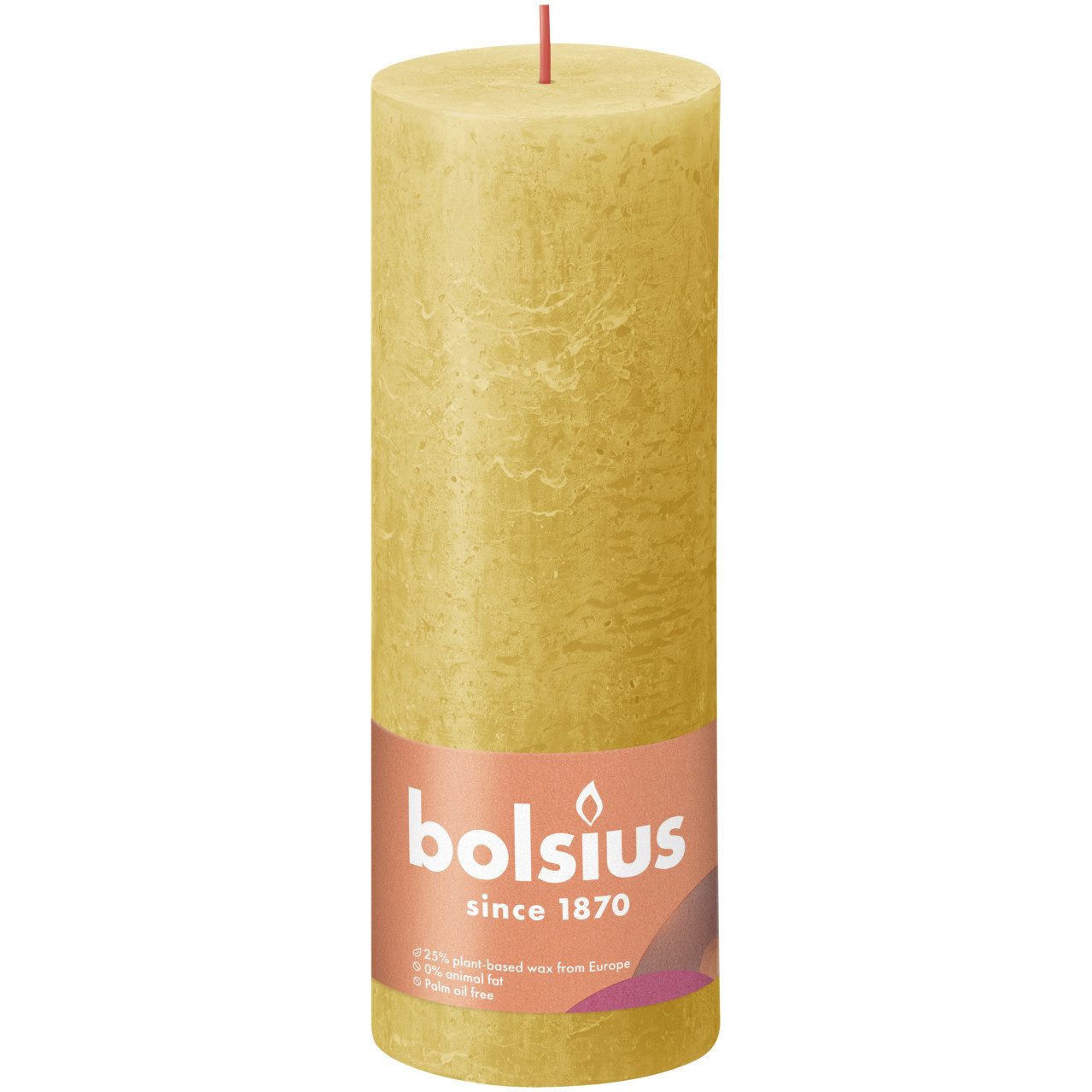 Bolsius Stumpenkerze Bolsius Rustik Stumpenkerze honigwabengelb, Höhe: