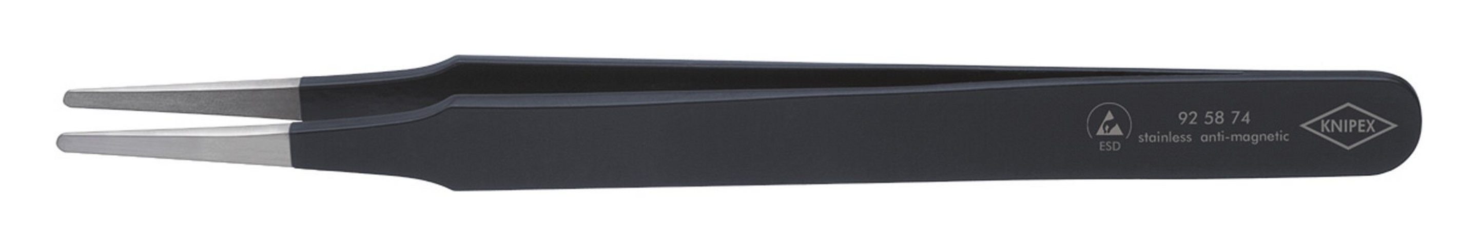 ESD Knipex mm 2 schwarz Pinzette, rund 120 mm