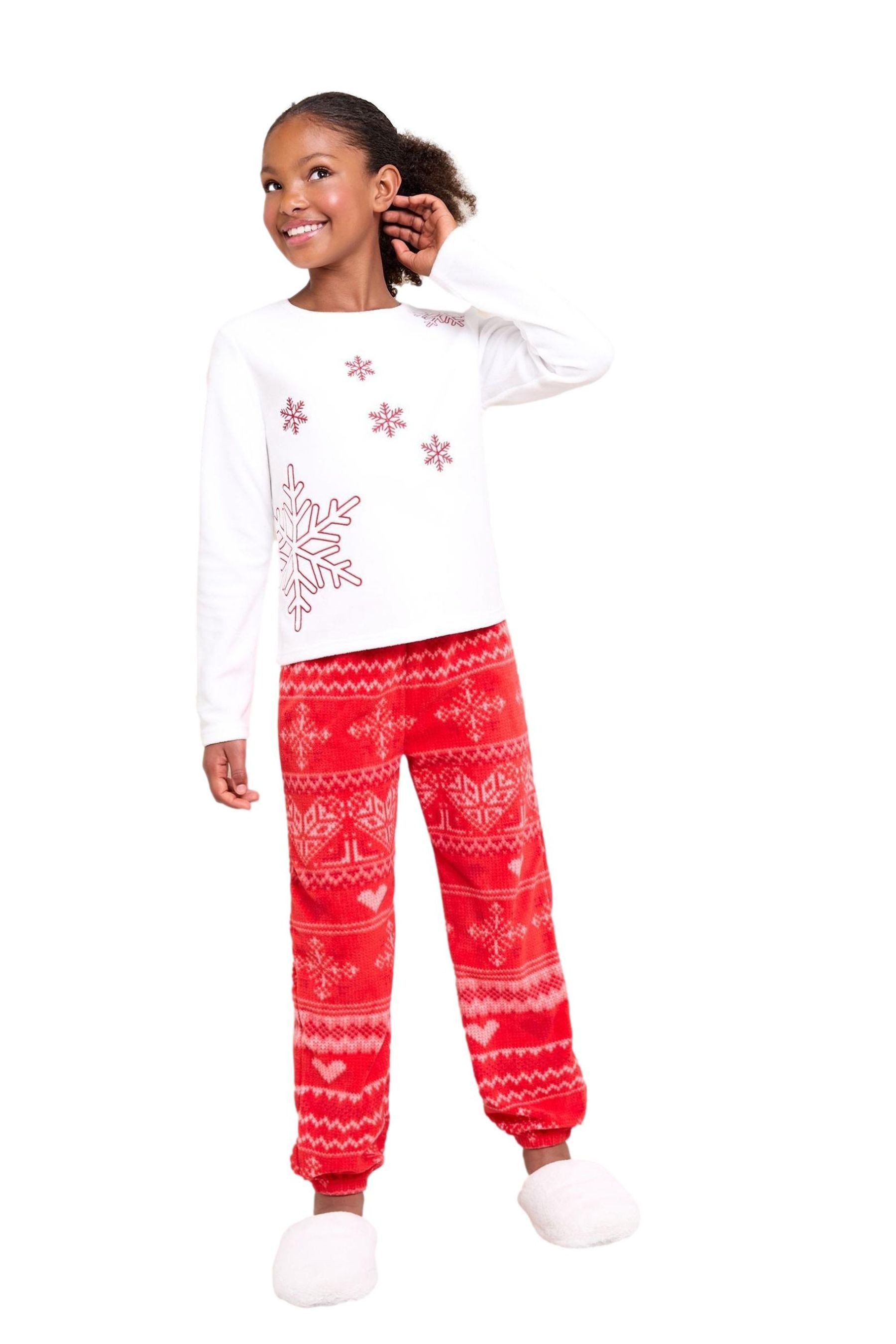 Pyjama Lipsy Weihnachtspyjama mit Fairisle-Muster