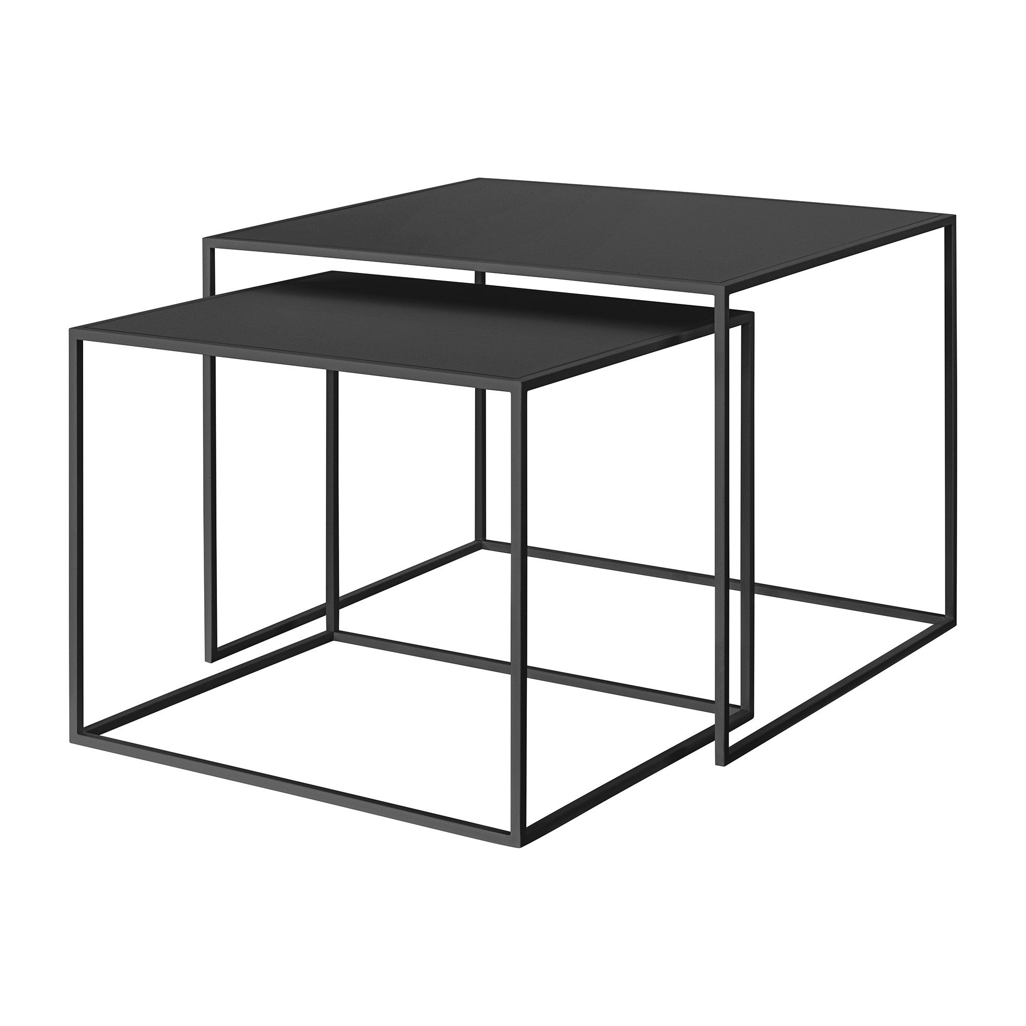 blomus Beistelltisch -FERA- 2er Set quadratische Tische: Minimalistisch, Robust & Elegant (Set, 2-St., 2 Tische), Pulverbeschicht, Minimalistisches Design, Platzsparend, Quadratisch