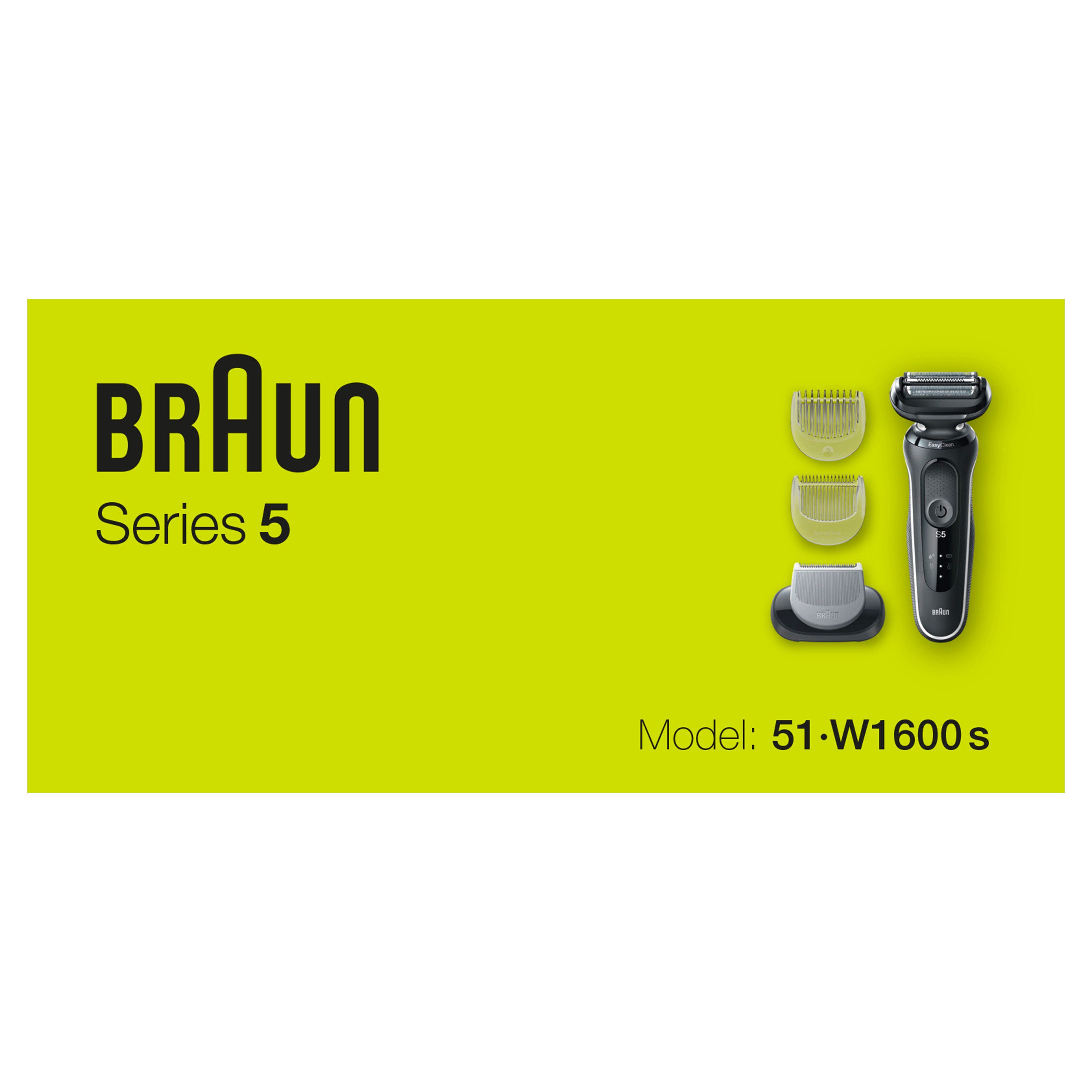 Braun Elektrorasierer Series 5 - 51-W1600s + GRATIS BodyGroomer Aufsatz - Black/White