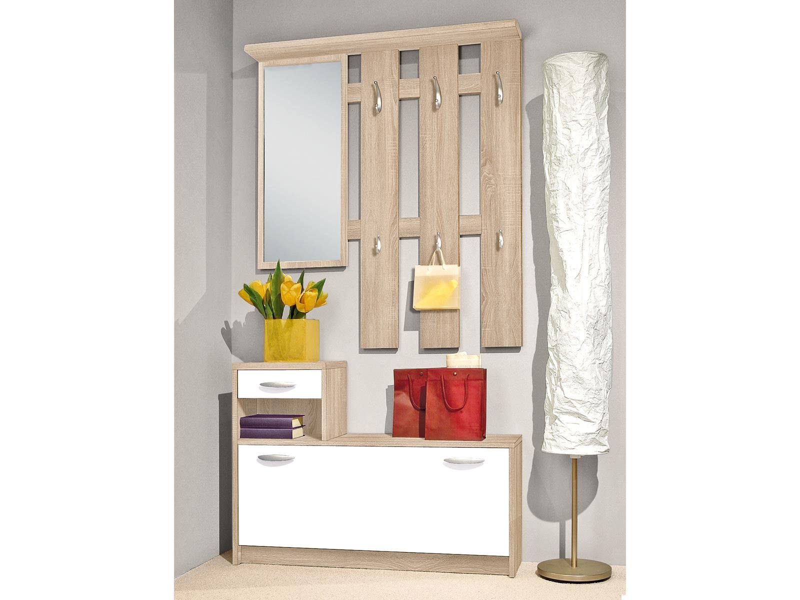 PREISBRECHER Garderoben-Set Selene, (3-St), 100 x 190 x 25 cm (B/H/T) günstig online kaufen