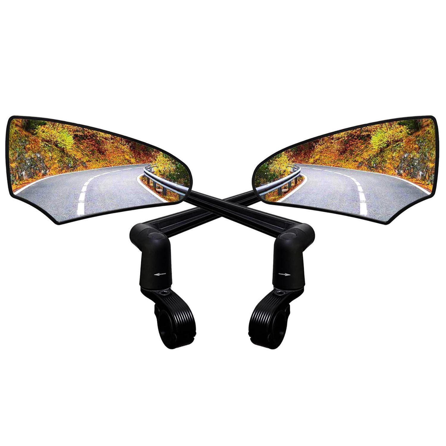LuxusKollektion Fahrradspiegel Fahrradspiegel klappbar einstellbar Echtglas 360Grad Paar
